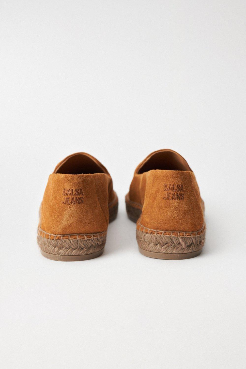 Brown Leather Espadrilles, , large image number 4