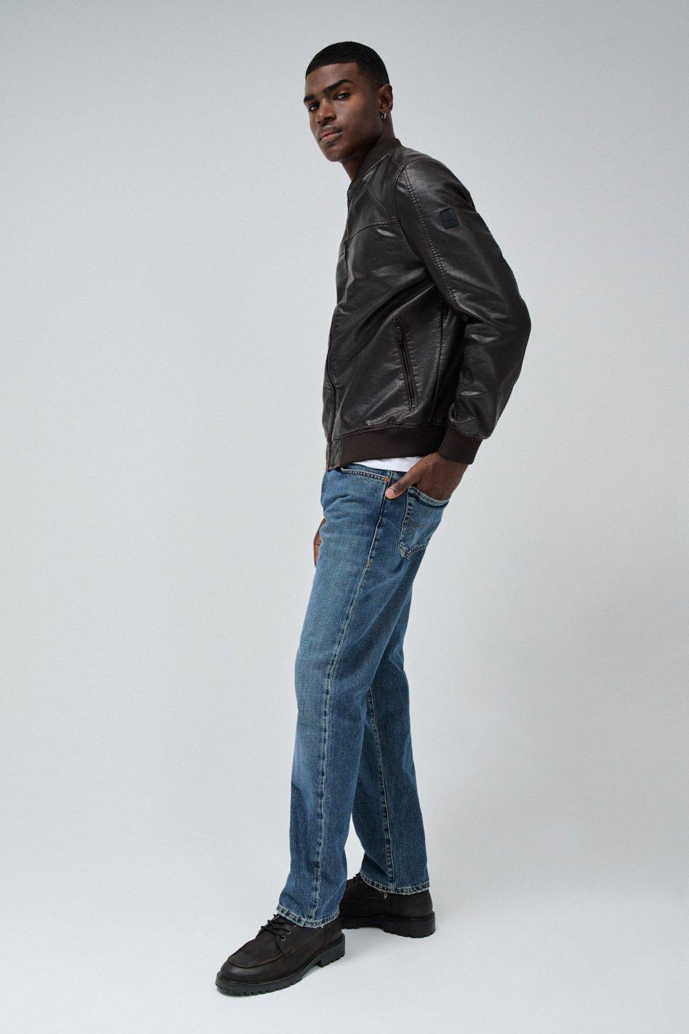 Brown Bomber Jacket Leather Effect, , large image number 2