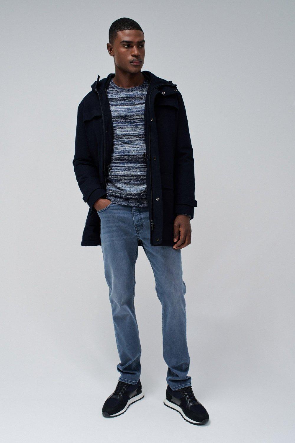 Solid Hooded Rain Wear, Navy, large image number 1