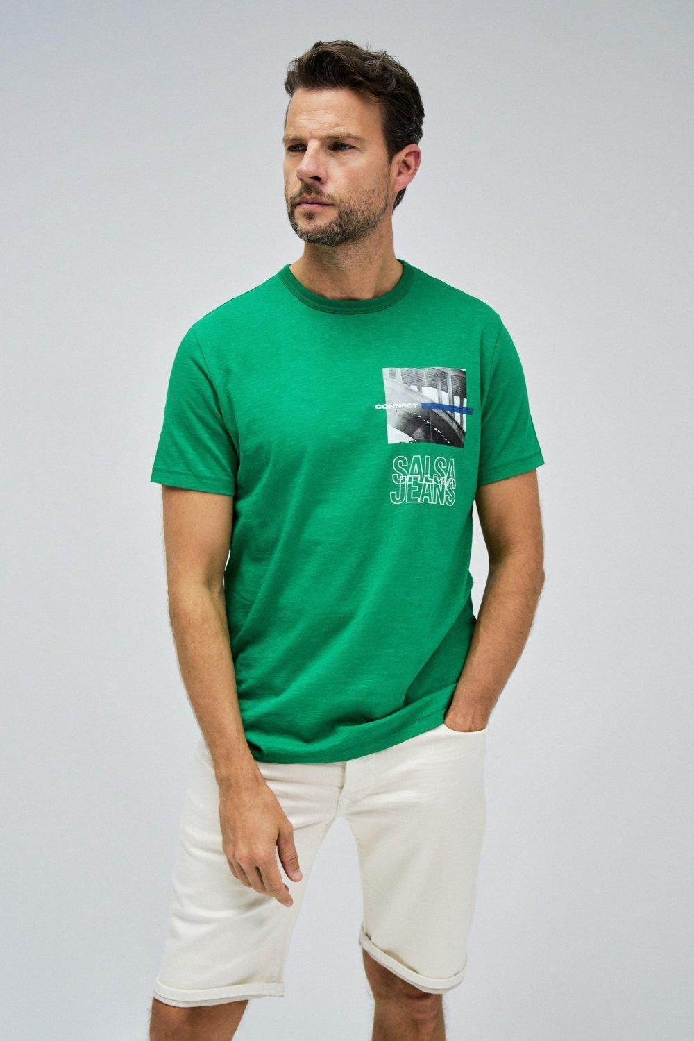 Detailed T-Shirt, Green, large image number 0