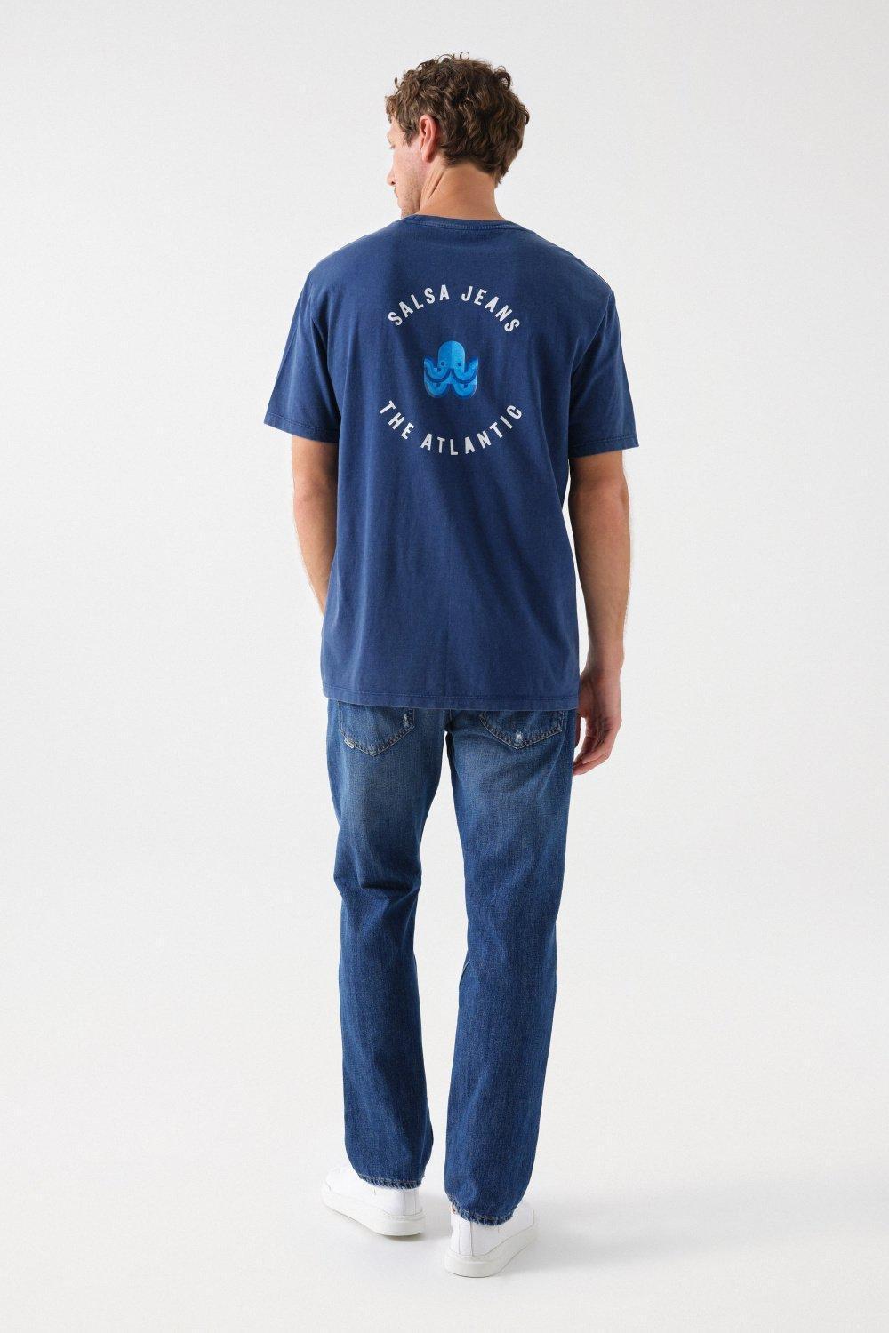 Printed T-Shirt, Navy, large image number 3