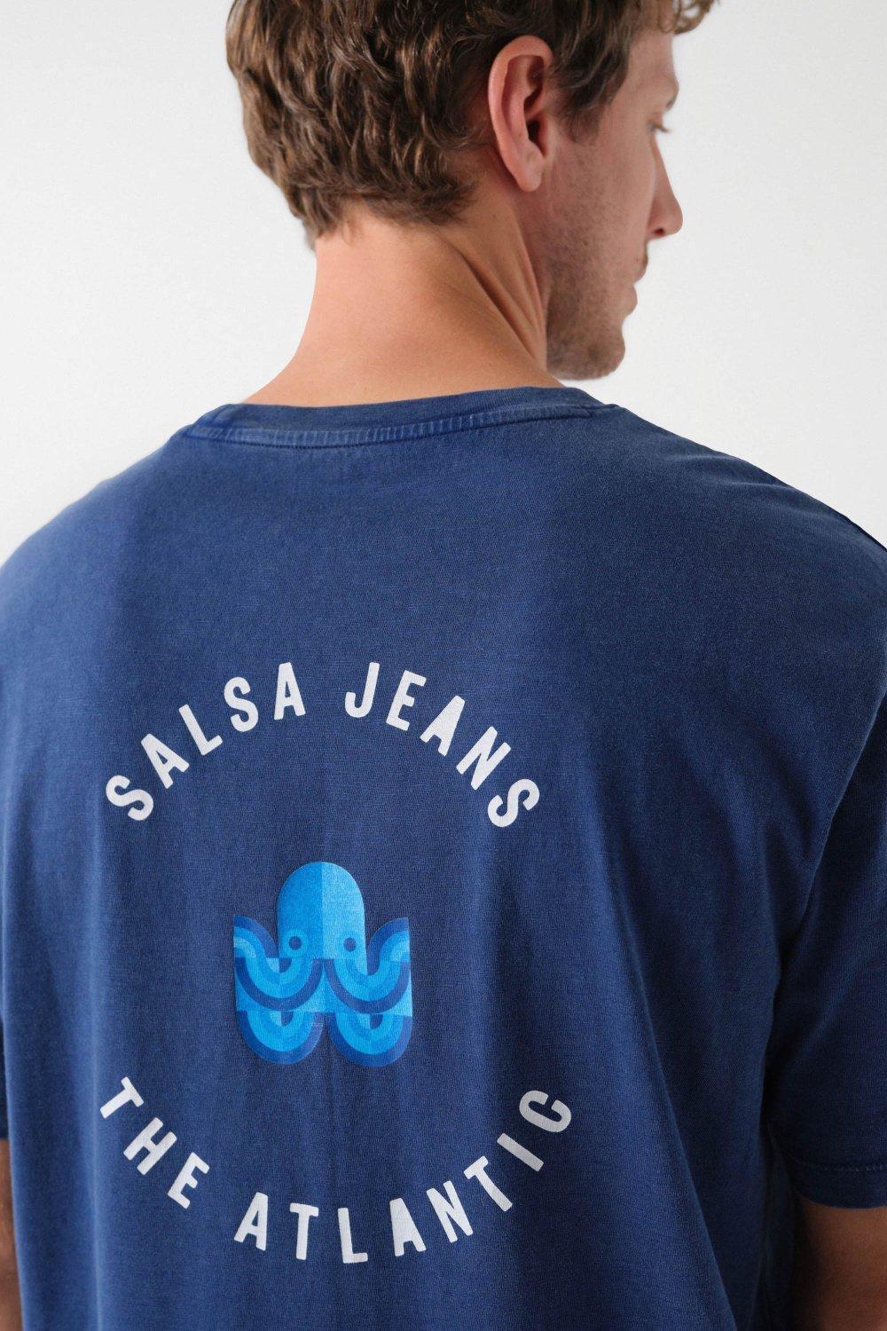 Printed T-Shirt, Navy, large image number 4