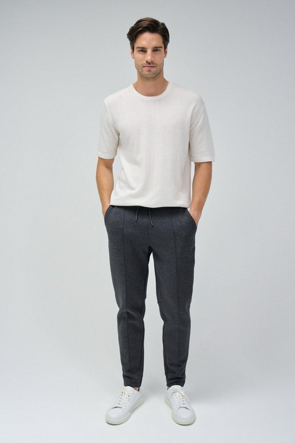 Fleece Joggers Pants, Grey, large image number 1