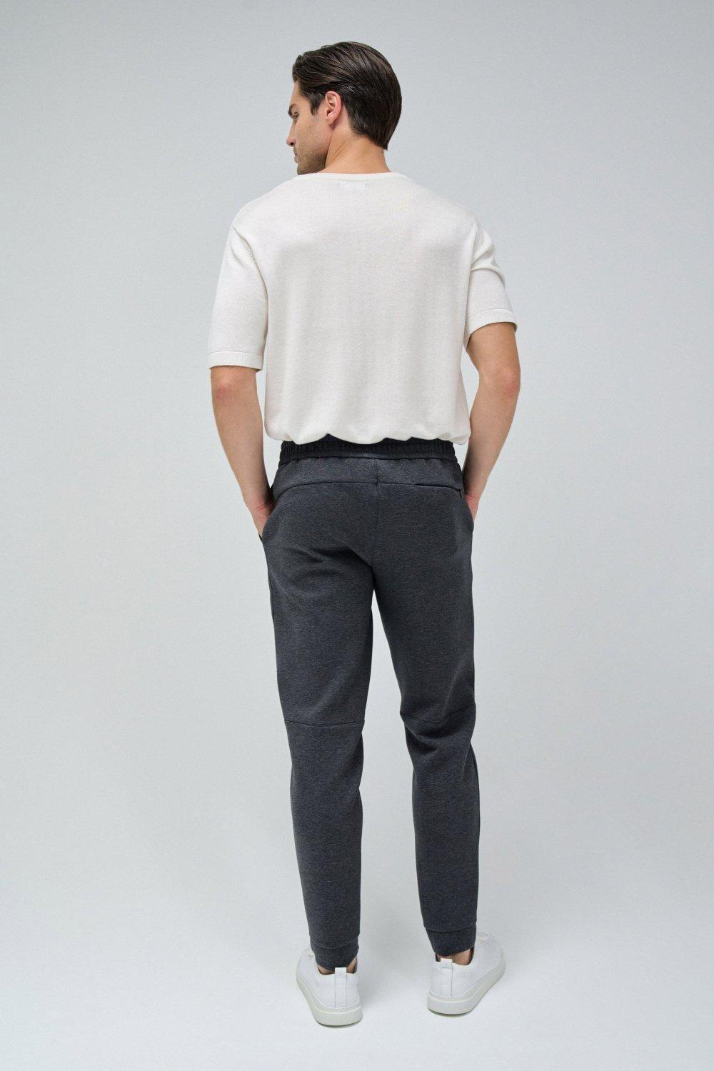 Fleece Joggers Pants, Grey, large image number 3