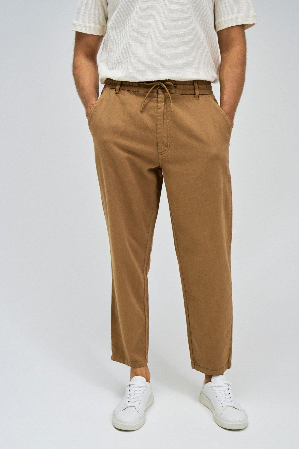 Brown Slim Fit Jogger Pants, , large image number 0