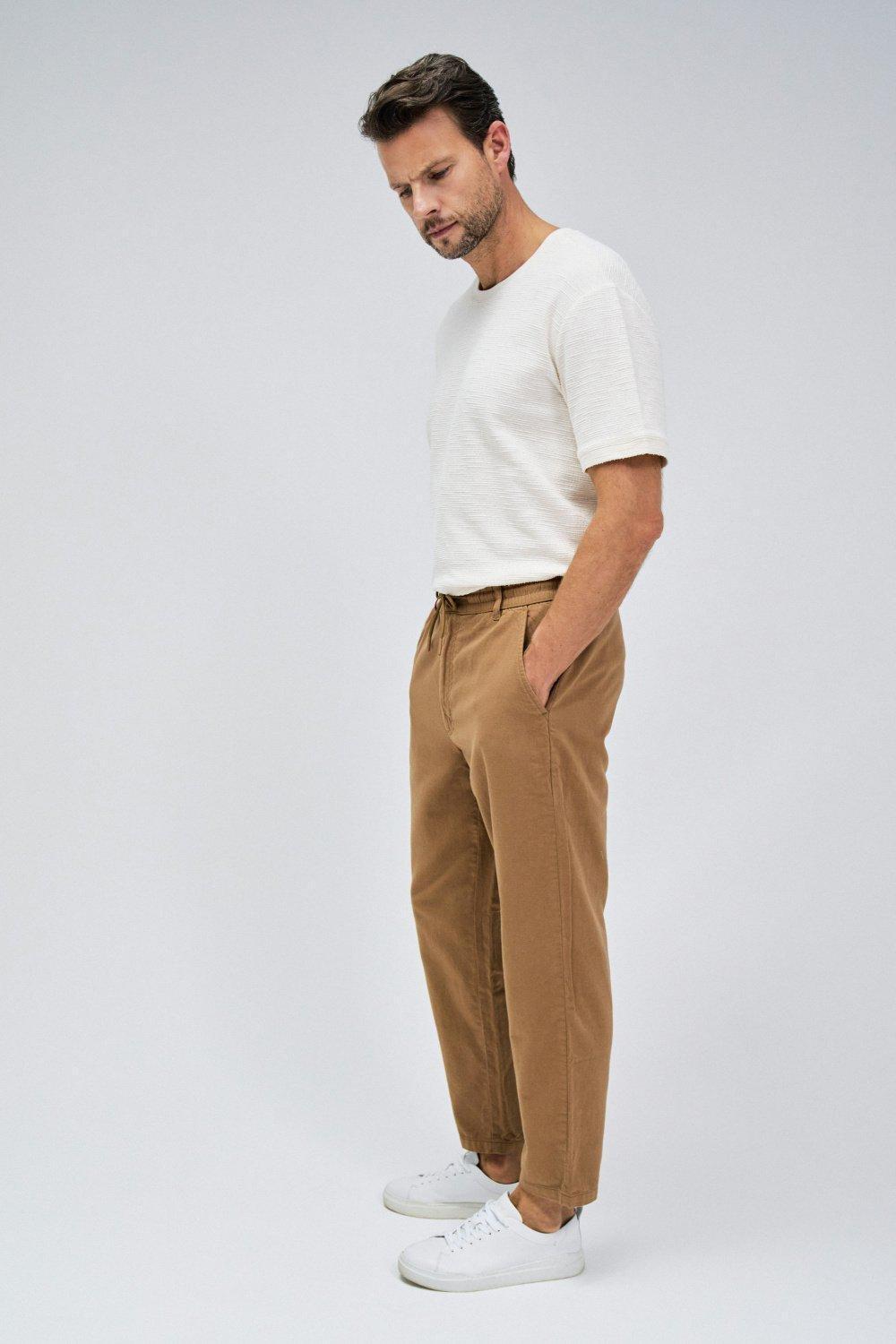 Slim Fit Joggers Pants, Brown, large image number 2