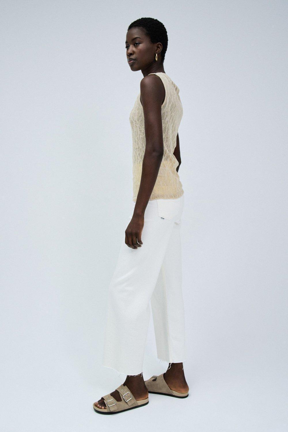 Beige Knitted Top, , large image number 2