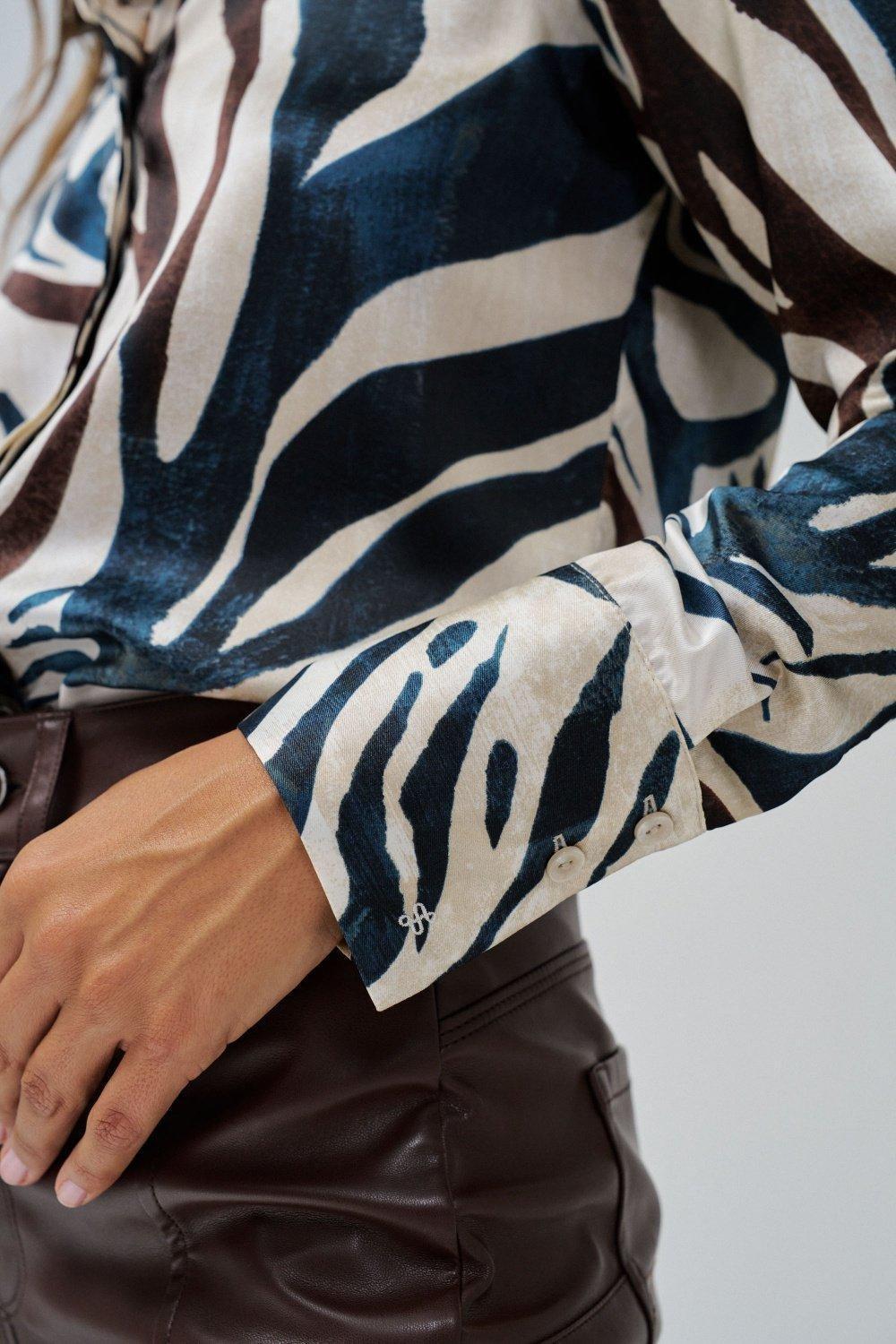 Satin Basic Shirt, , large image number 4