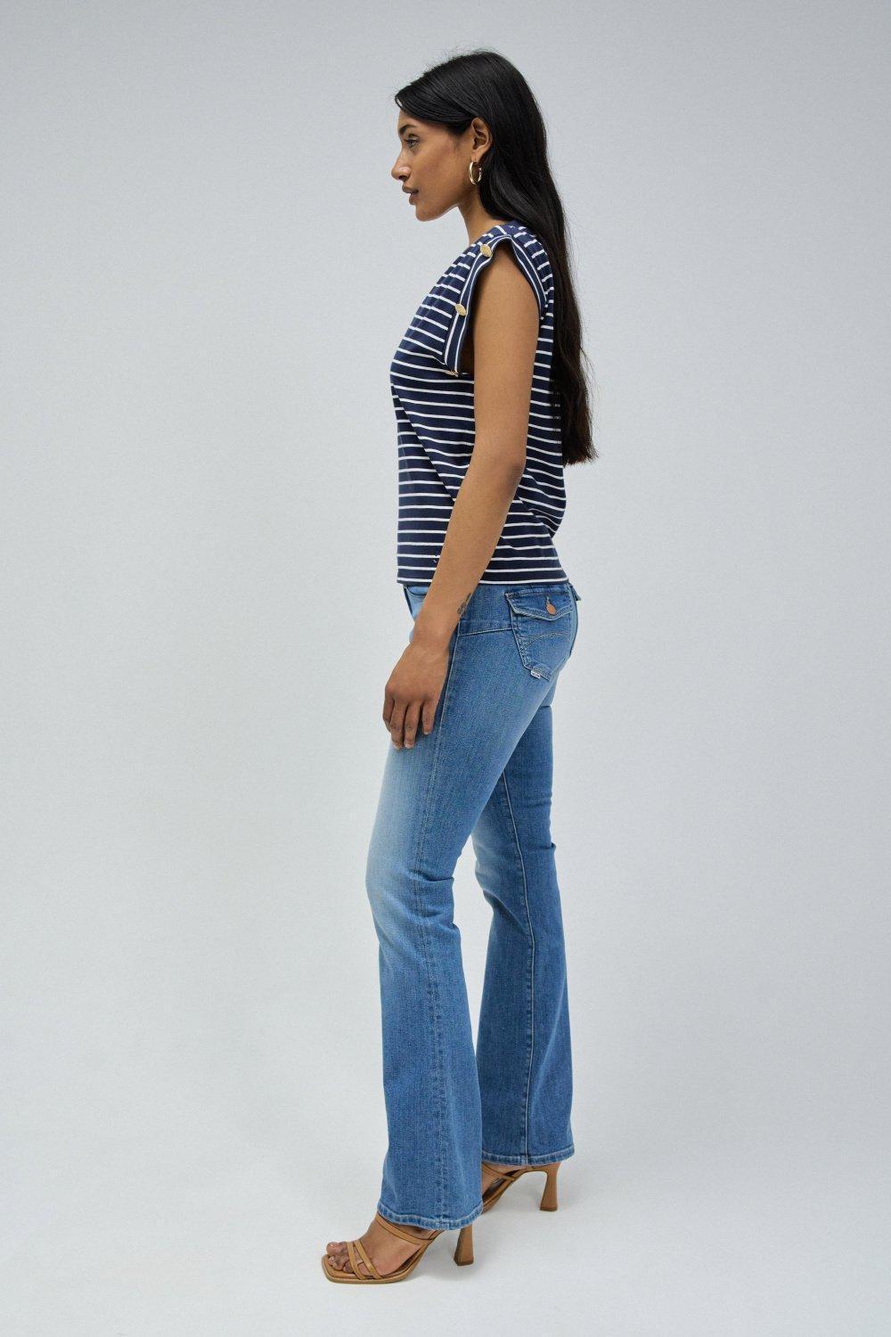 Sailor Metallic Buttons T-Shirt, , large image number 2