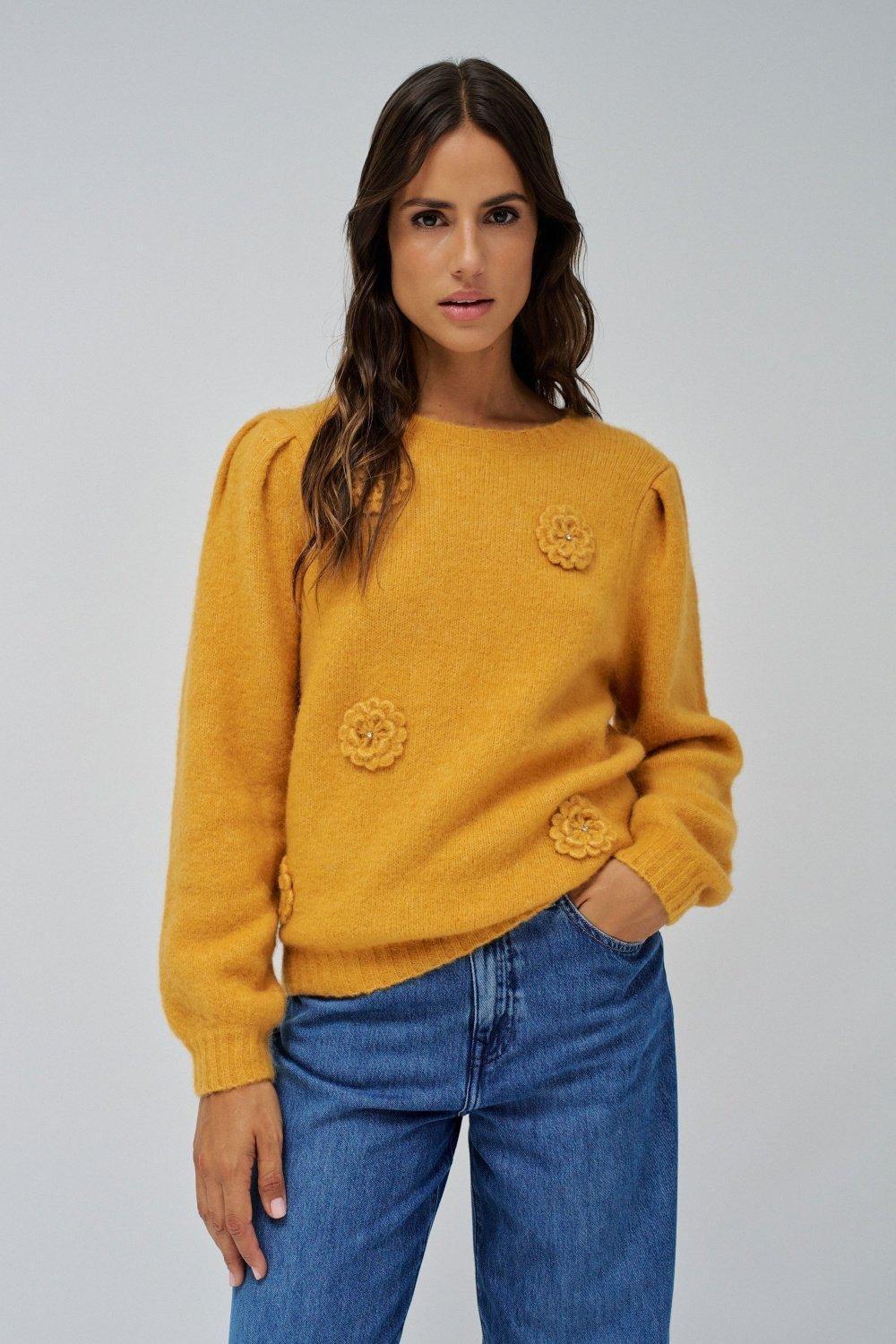 Floral Jumper, Yellow, large image number 0