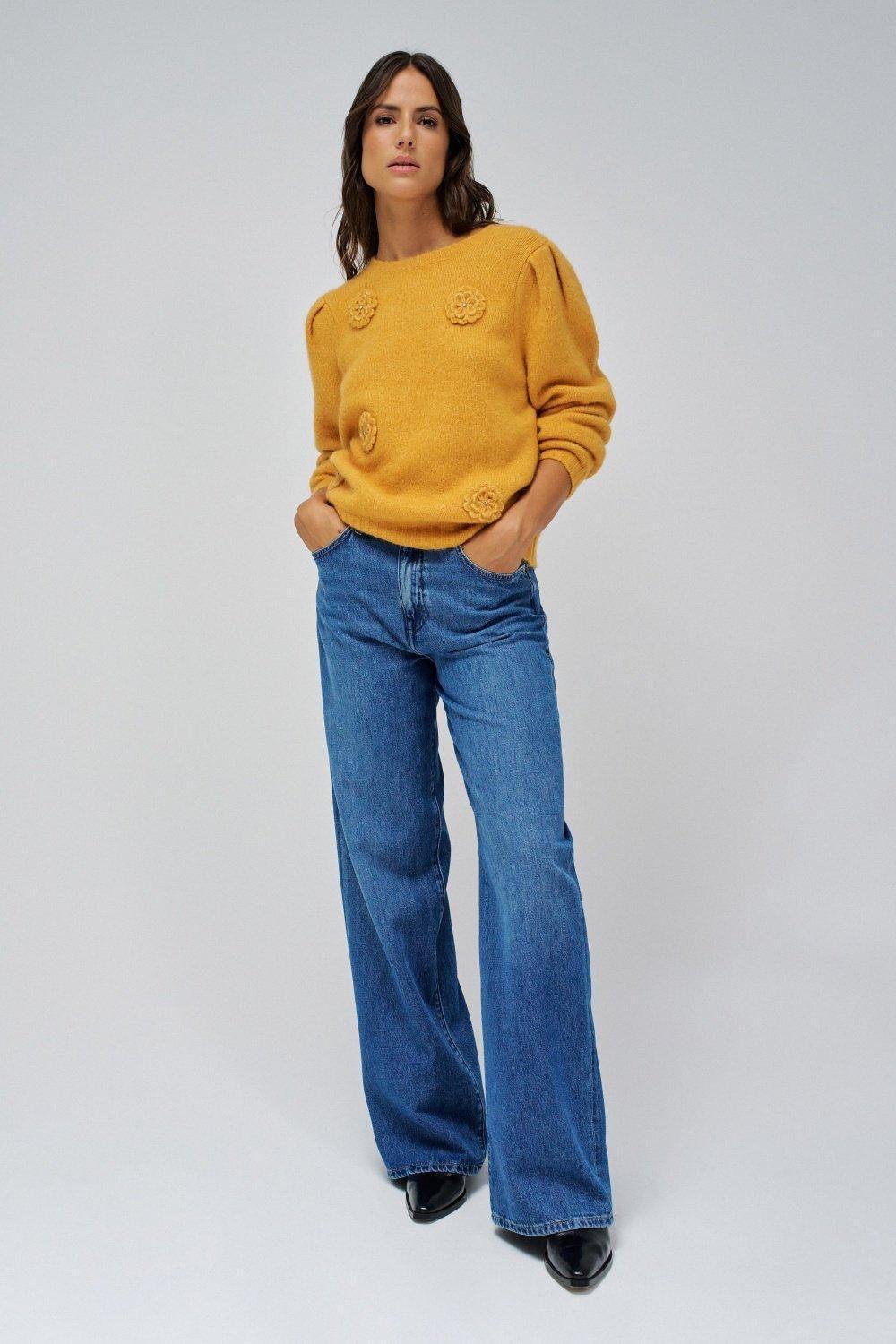 Floral Jumper, Yellow, large image number 1