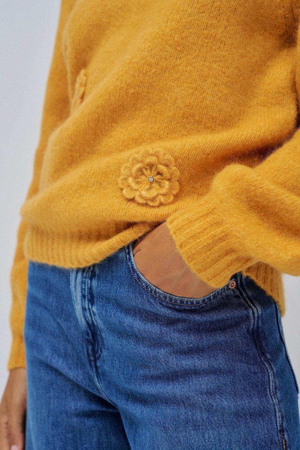 Floral Jumper, Yellow, large image number 4