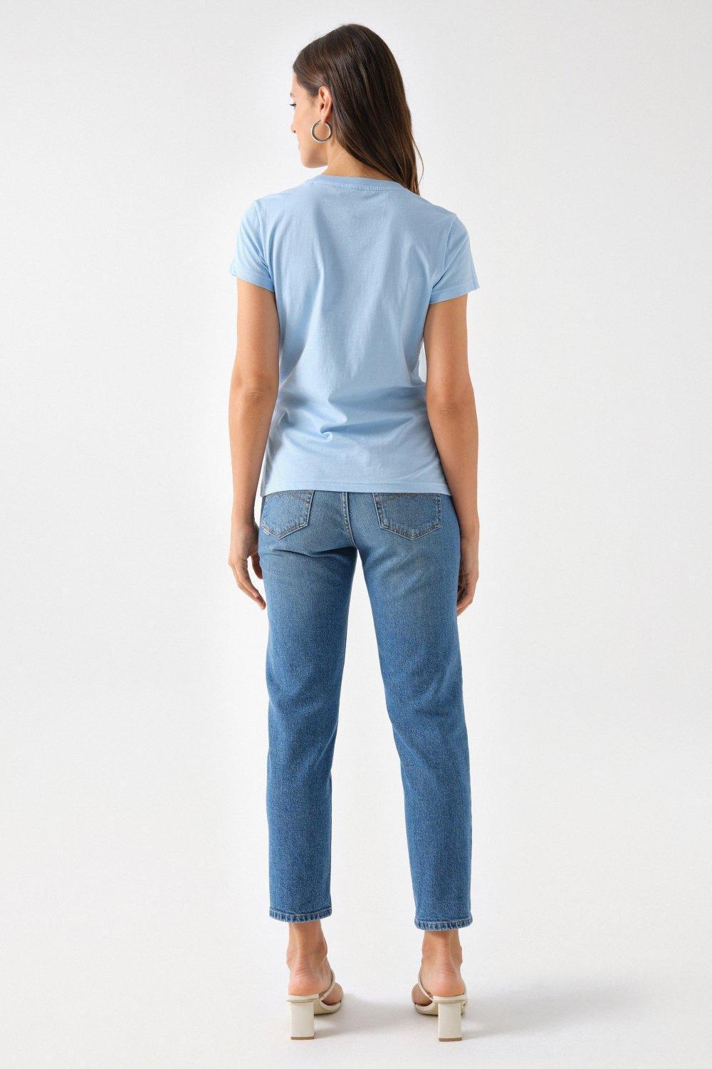 Detailed T-Shirt, Blue, large image number 3