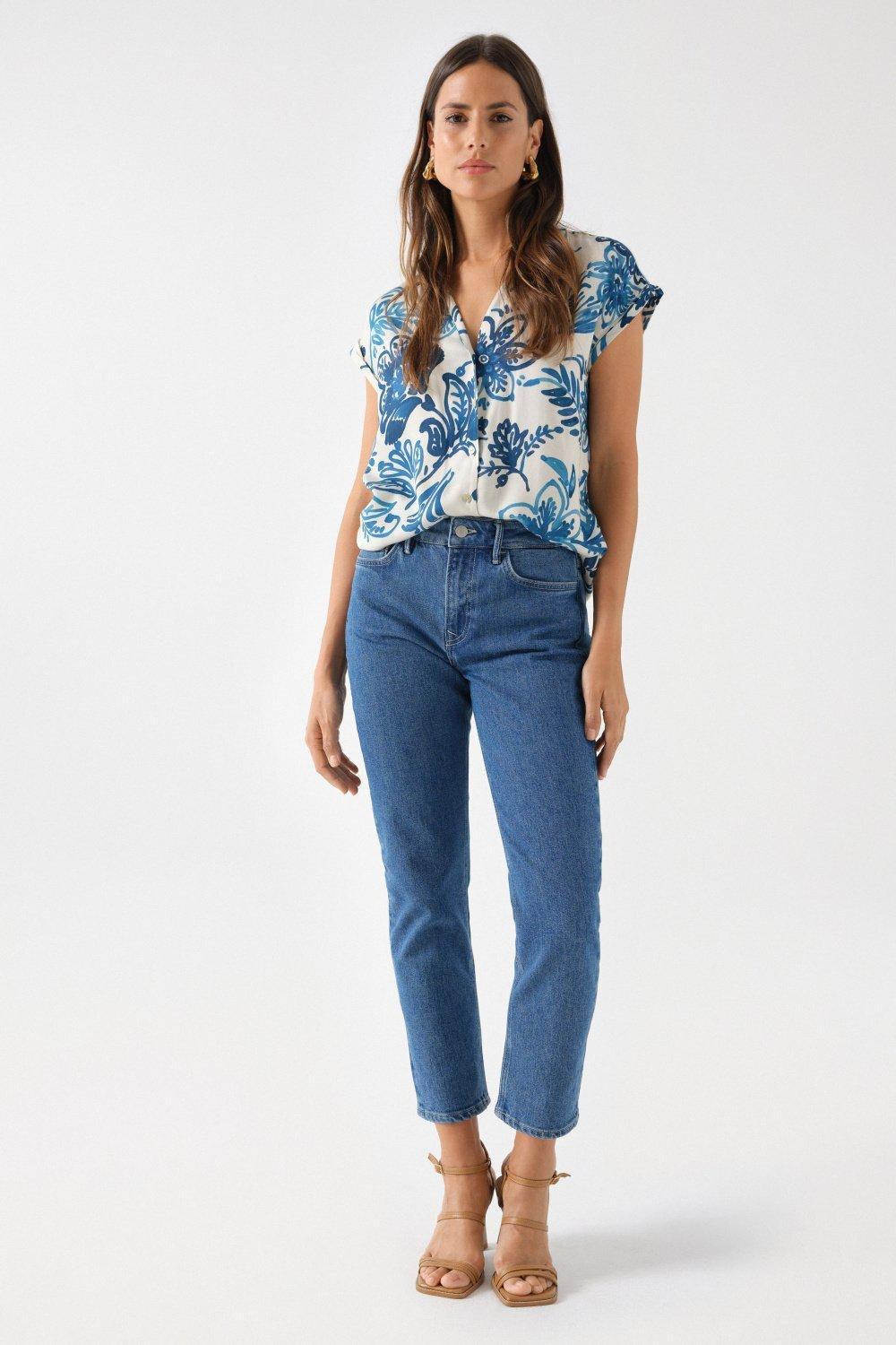 Floral Print Shirt, Beige, large image number 1