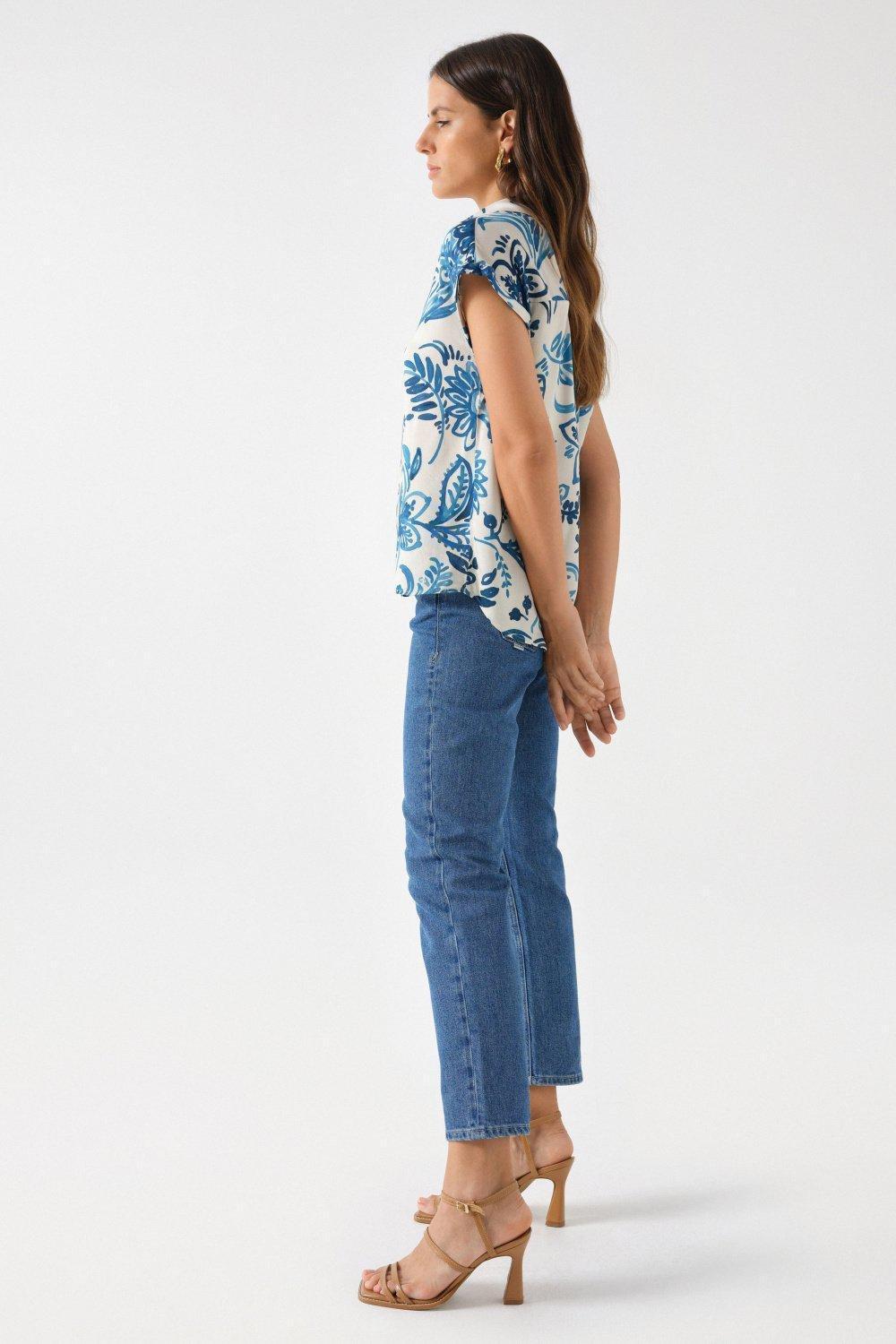 Floral Print Shirt, Beige, large image number 2