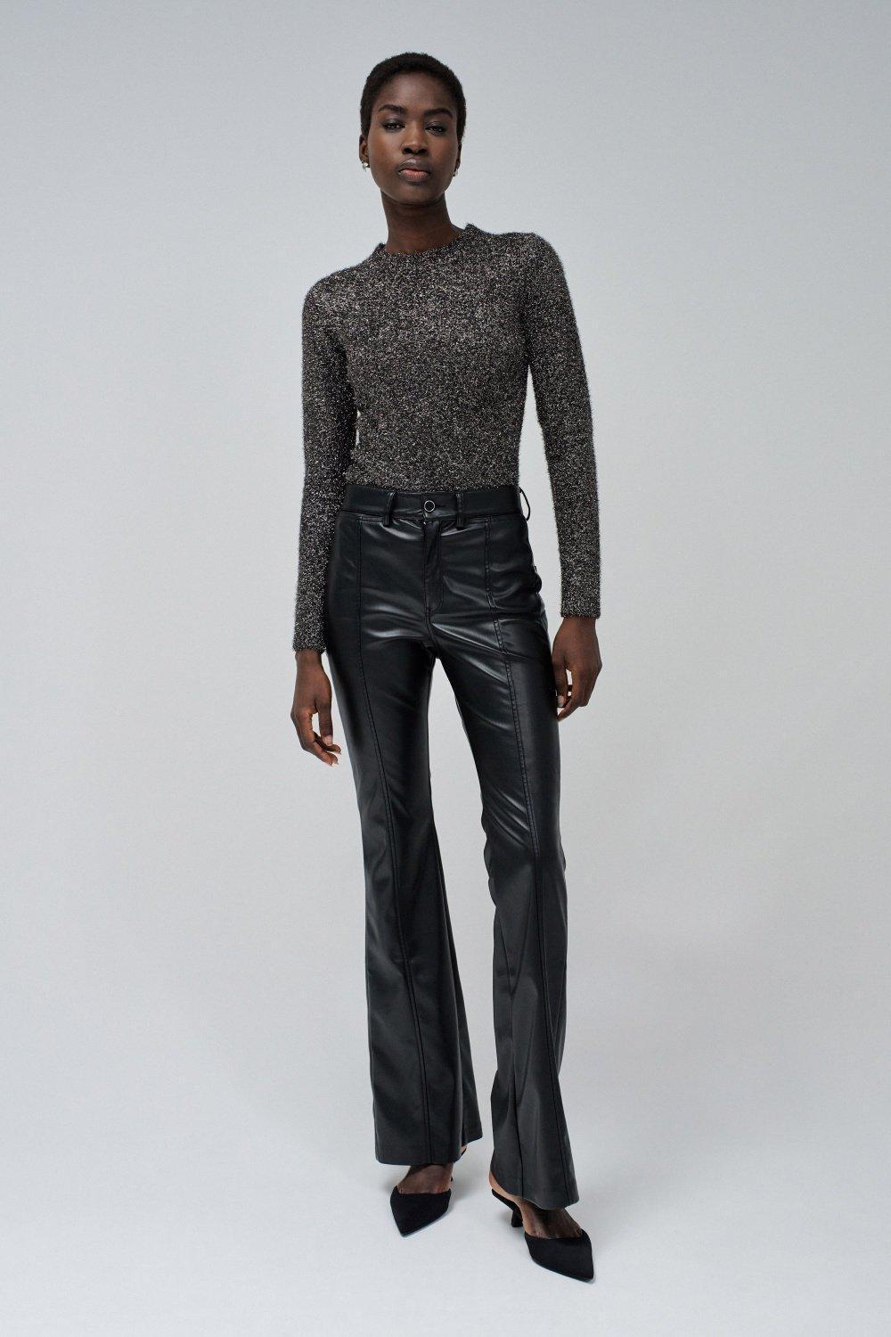 Knitted Sweater, Black, large image number 1