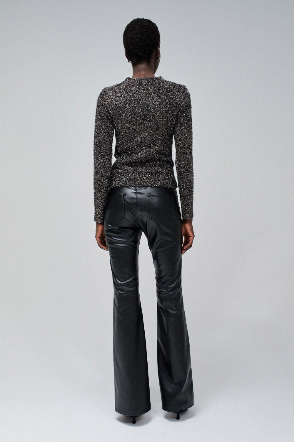 Knitted Sweater, Black, large image number 3