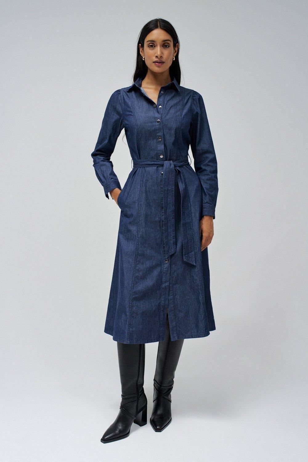 Classic Midi Dress, Navy, large image number 0