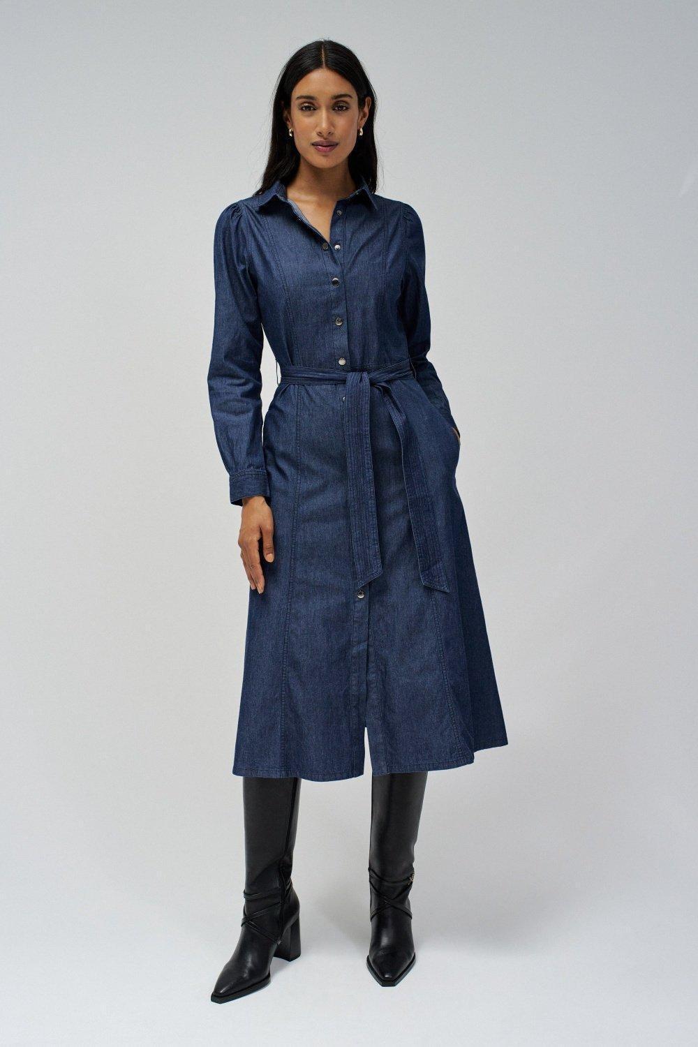 Classic Midi Dress, Navy, large image number 1