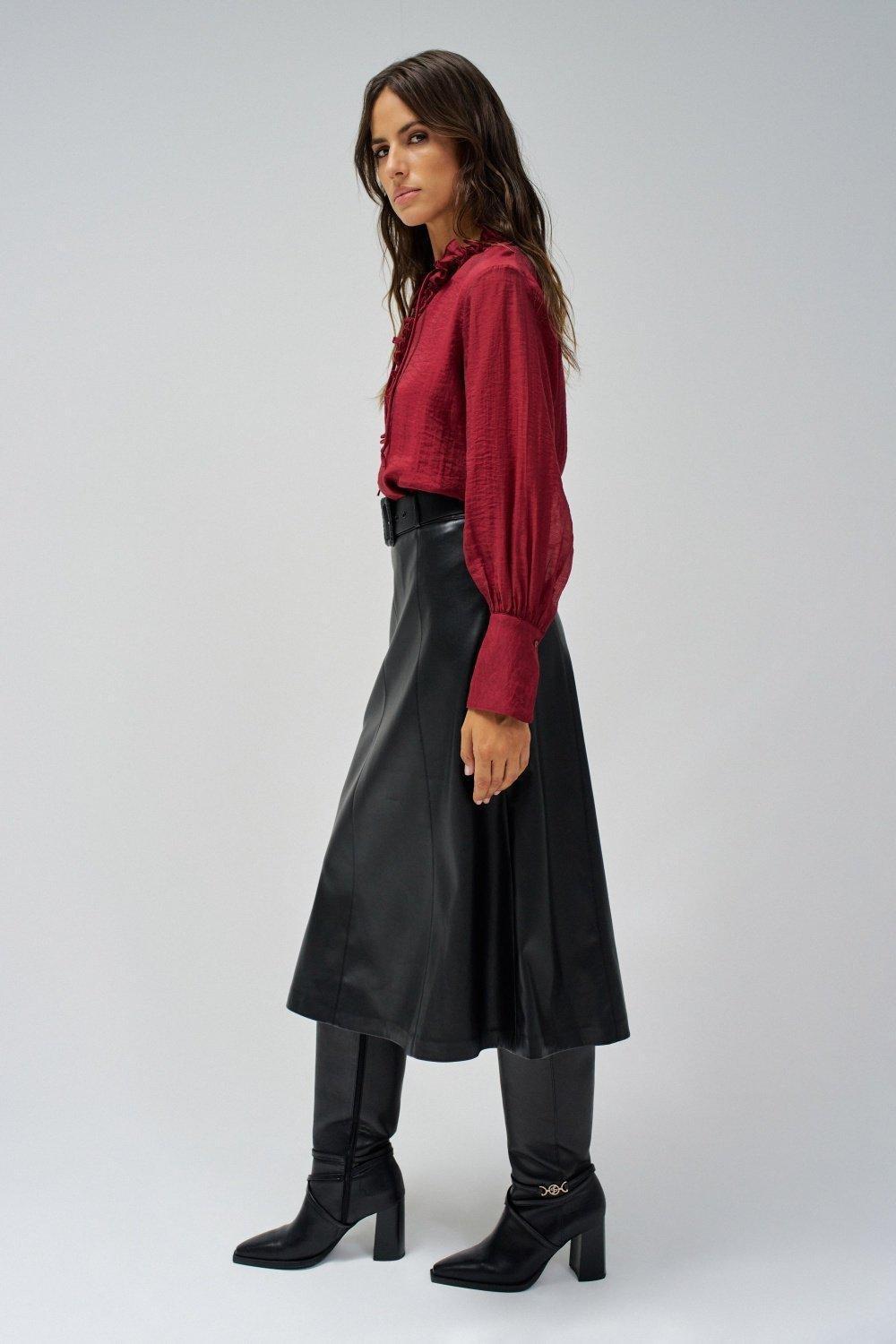 Plain Midi Skirt, , large image number 2