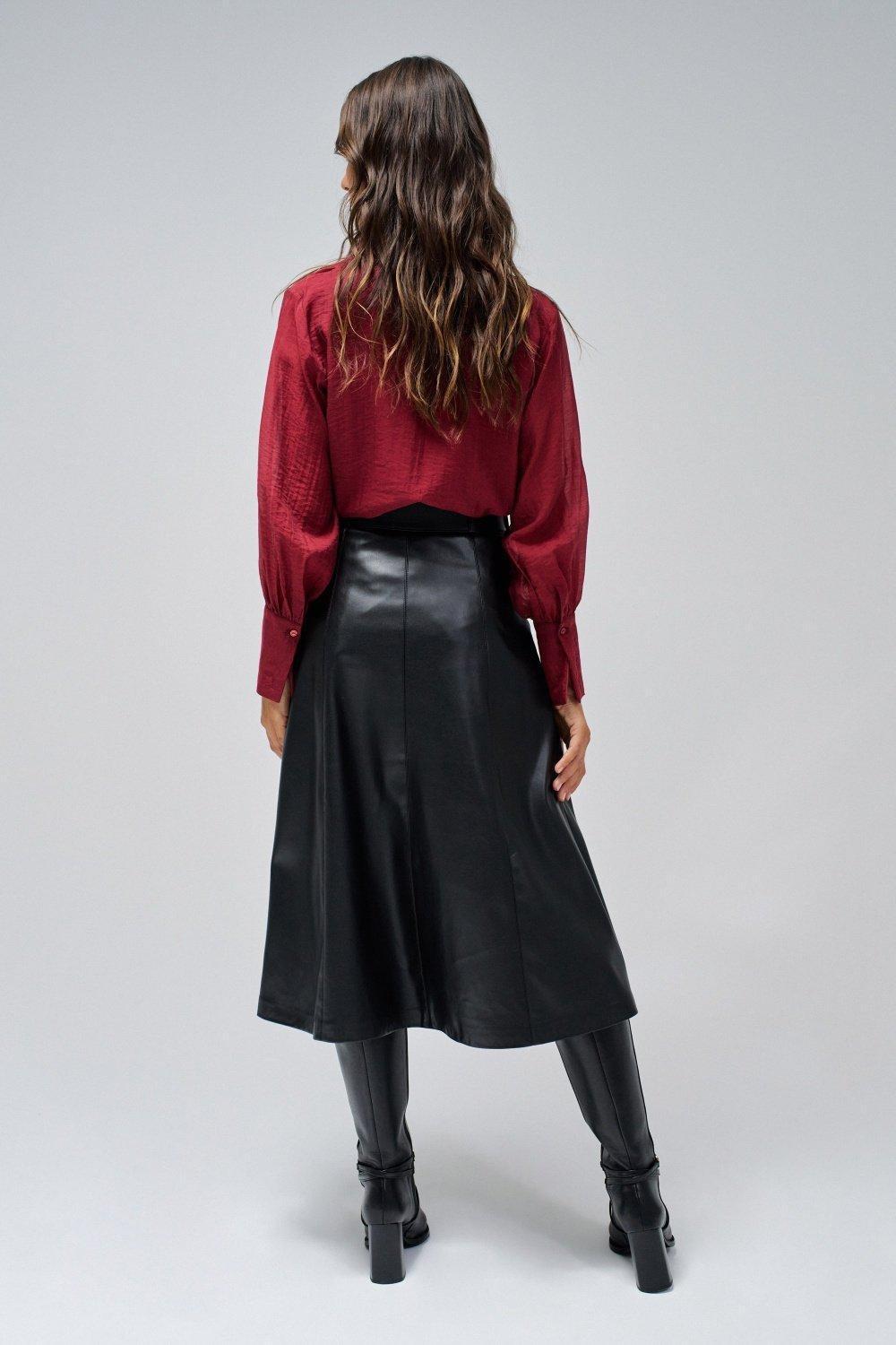 Plain Midi Skirt, , large image number 3