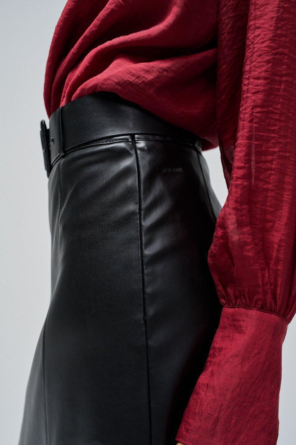 Plain Midi Skirt, , large image number 4