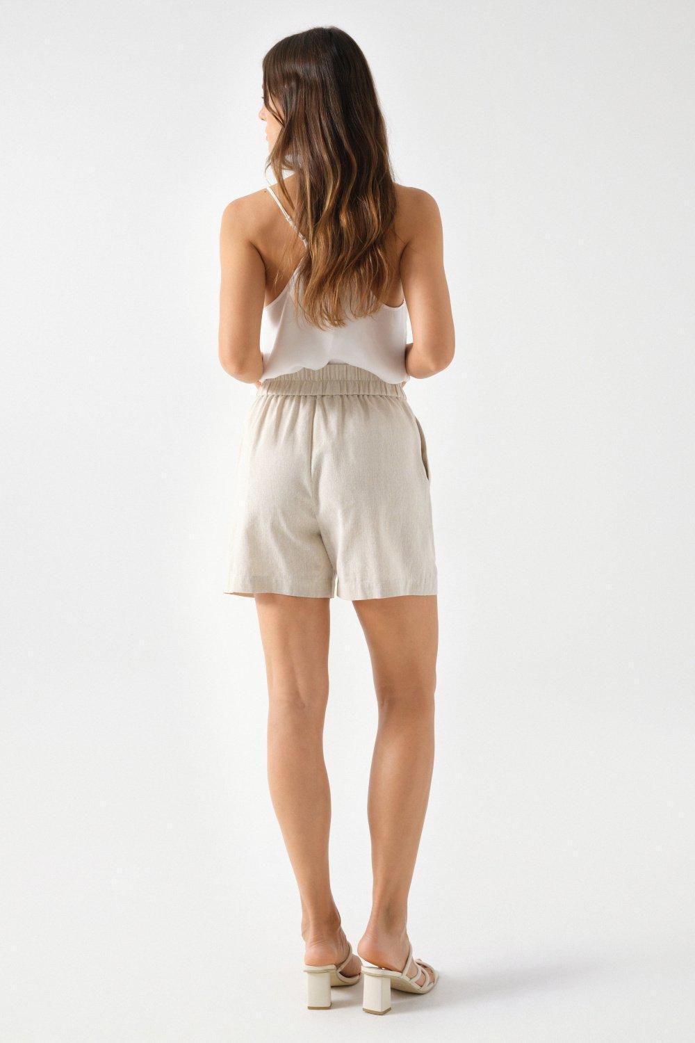 Beige Linen Trousers, , large image number 2