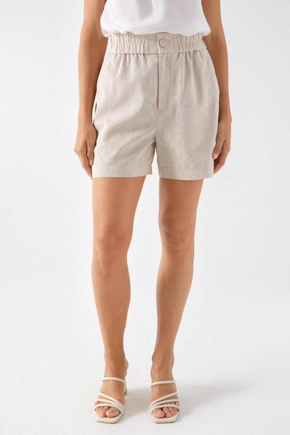 Beige Linen Trousers, , large image number 3