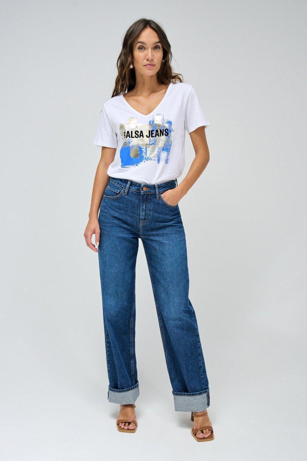 Printed T-Shirt, White, large image number 1