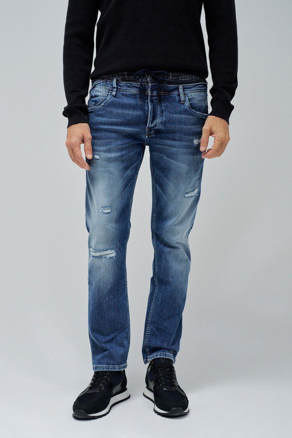Solid Slim Jeans, Navy, large image number 0