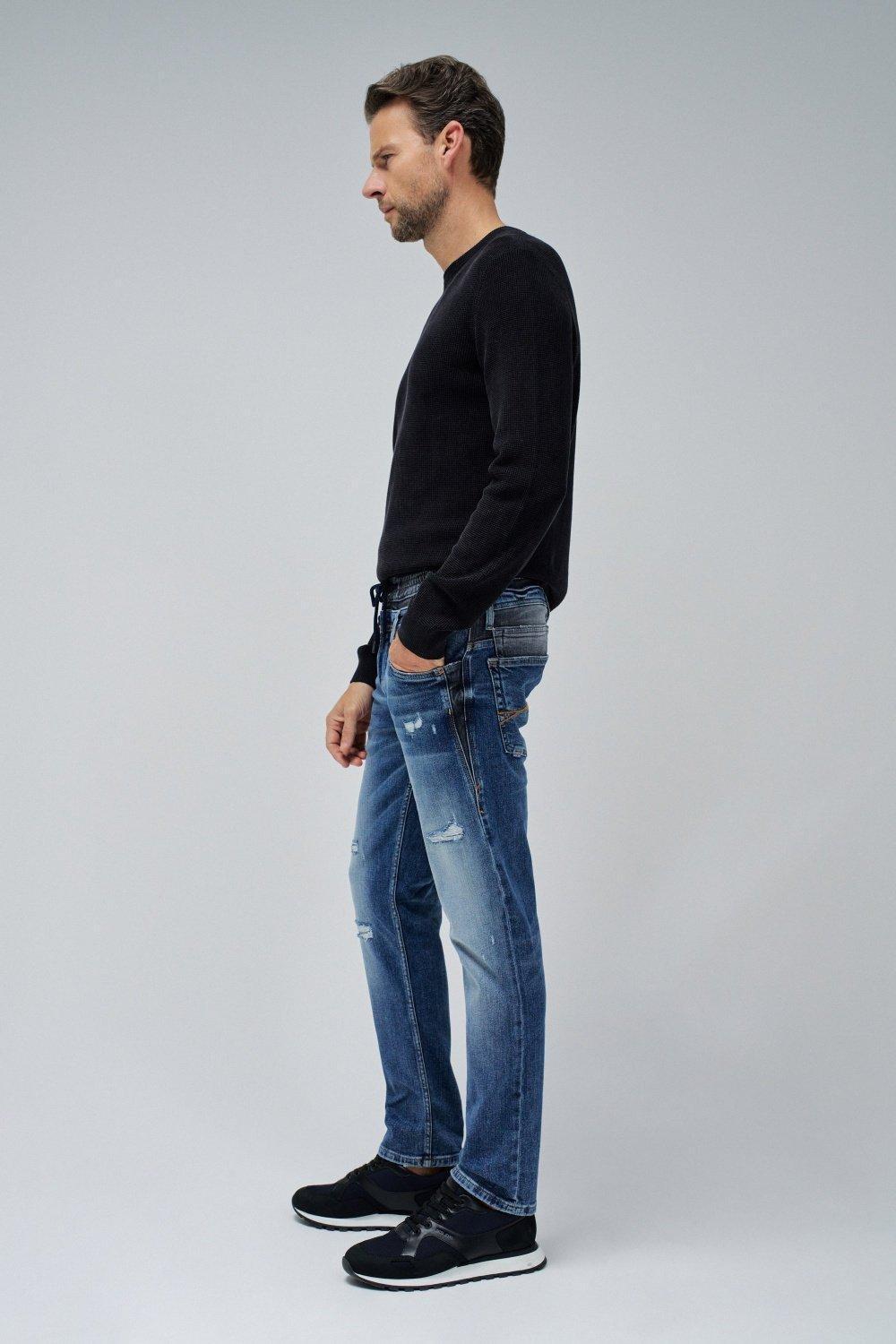 Solid Slim Jeans, Navy, large image number 2