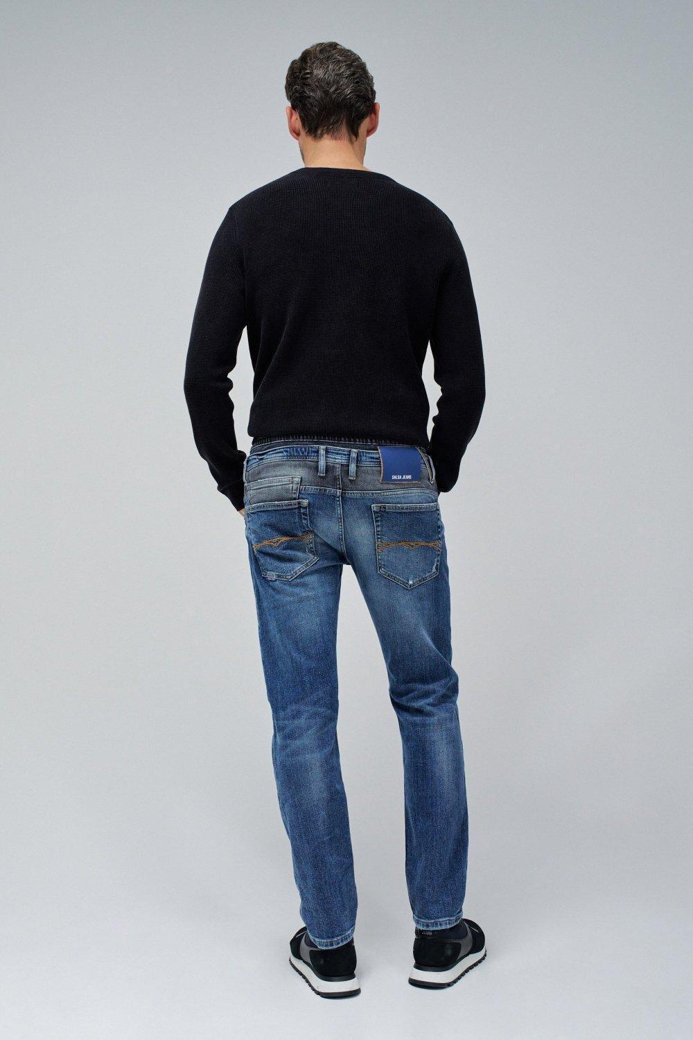 Solid Slim Jeans, Navy, large image number 3