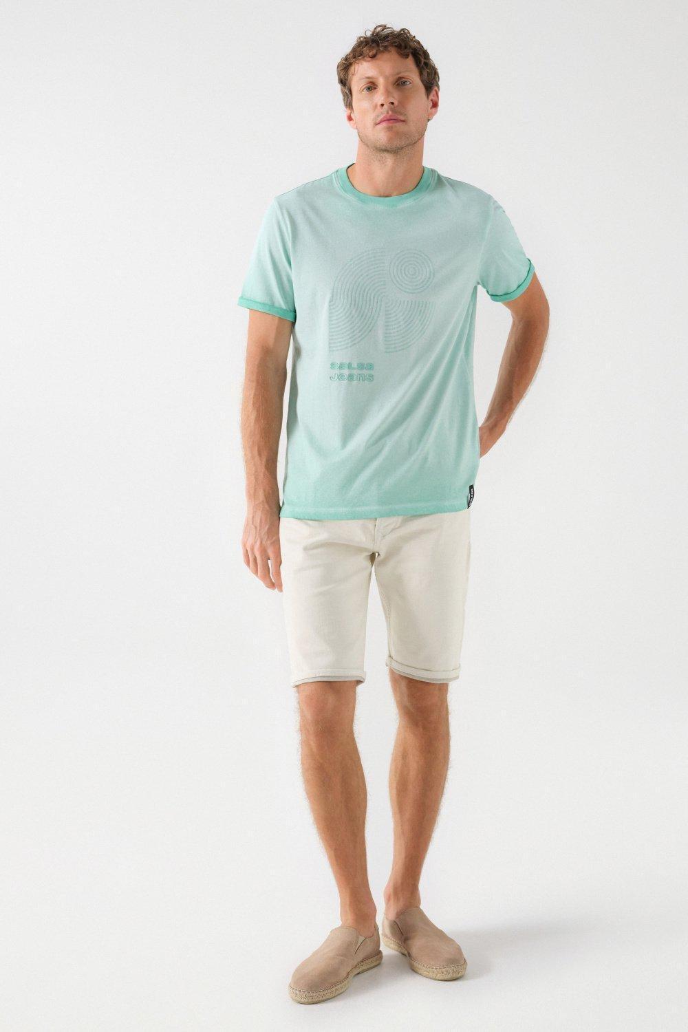 Printed T-Shirt, Green, large image number 1