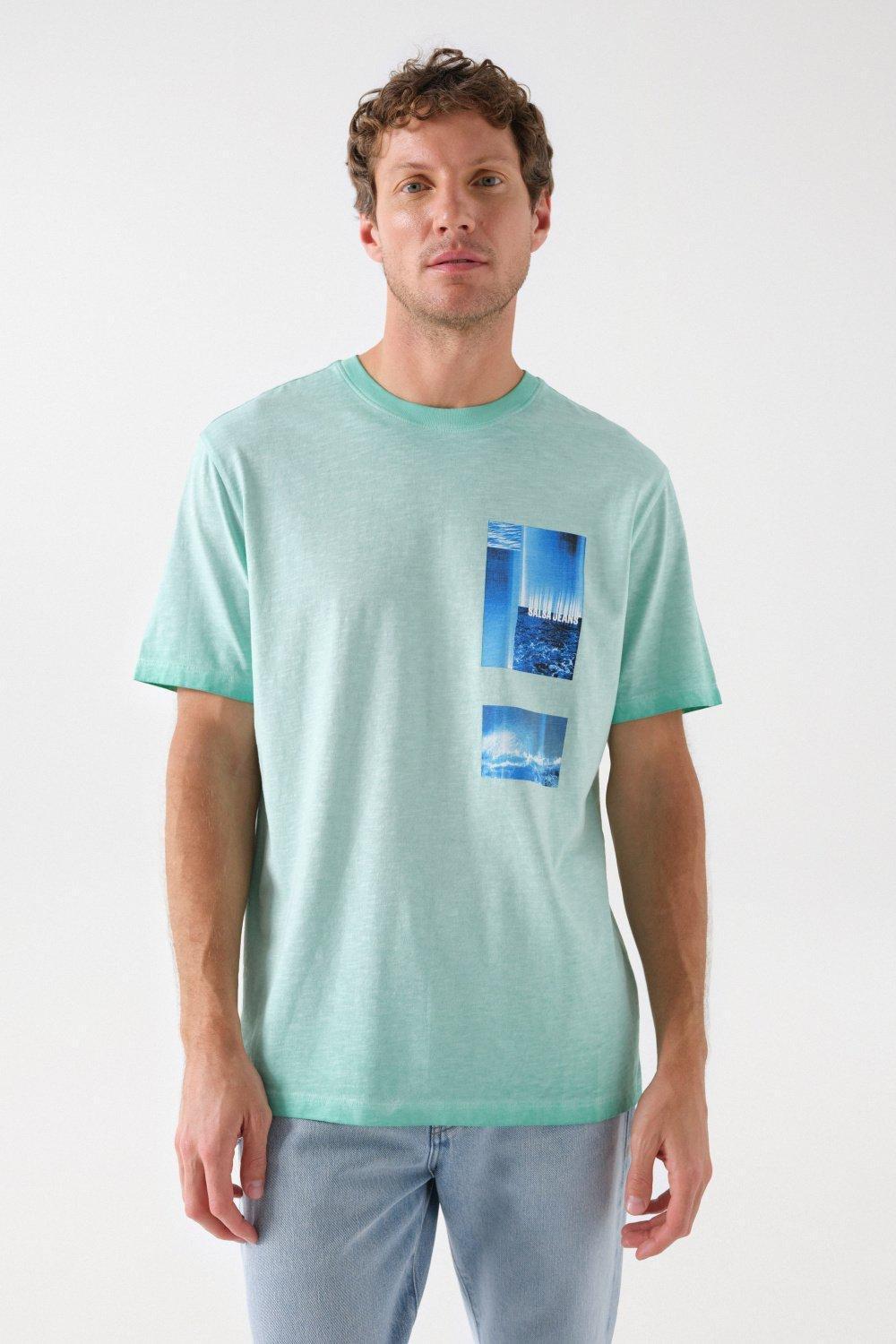 Green Branded Print T-Shirt, , medium