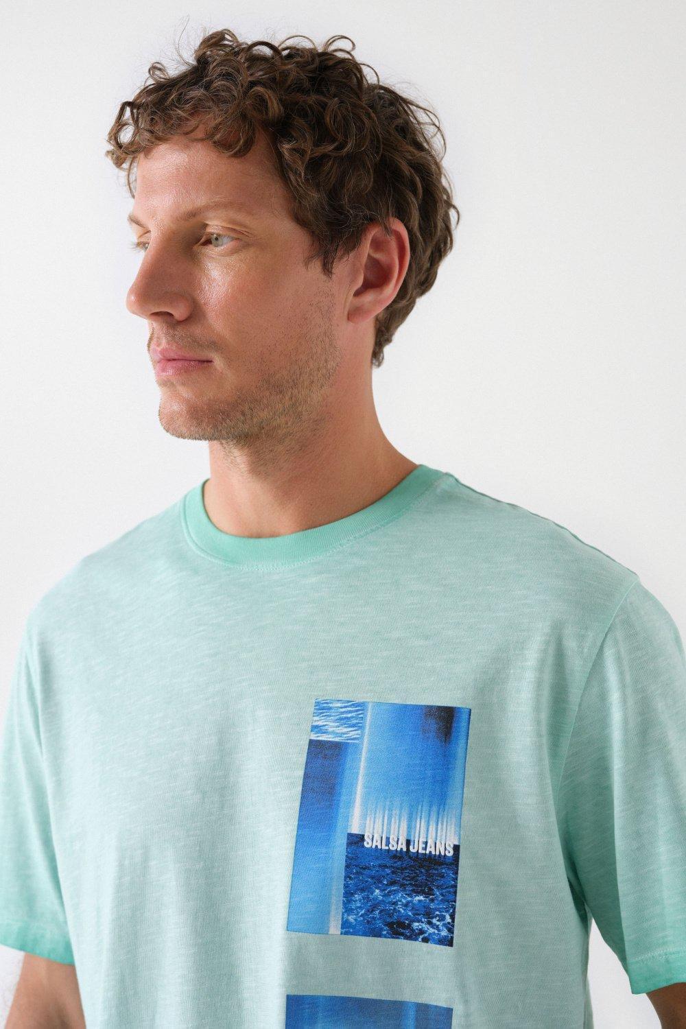 Branded Print T-Shirt, Green, large image number 4