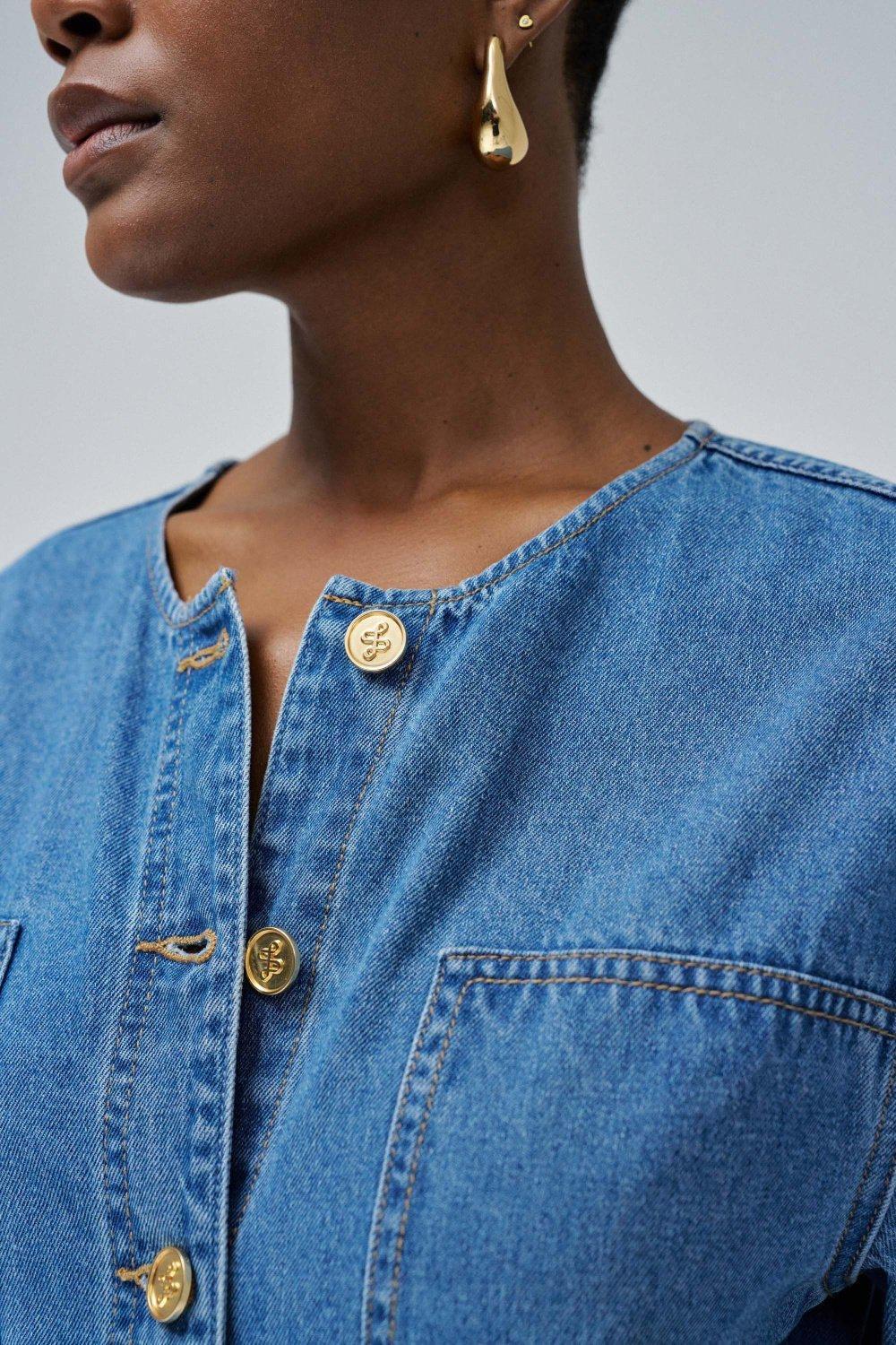 Blue Plain Jumpsuit, , large image number 4