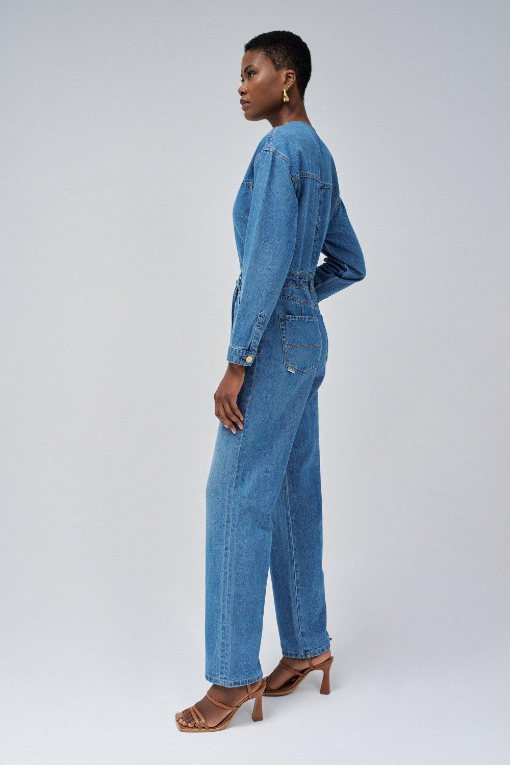Plain Jumpsuit, Blue, large image number 2