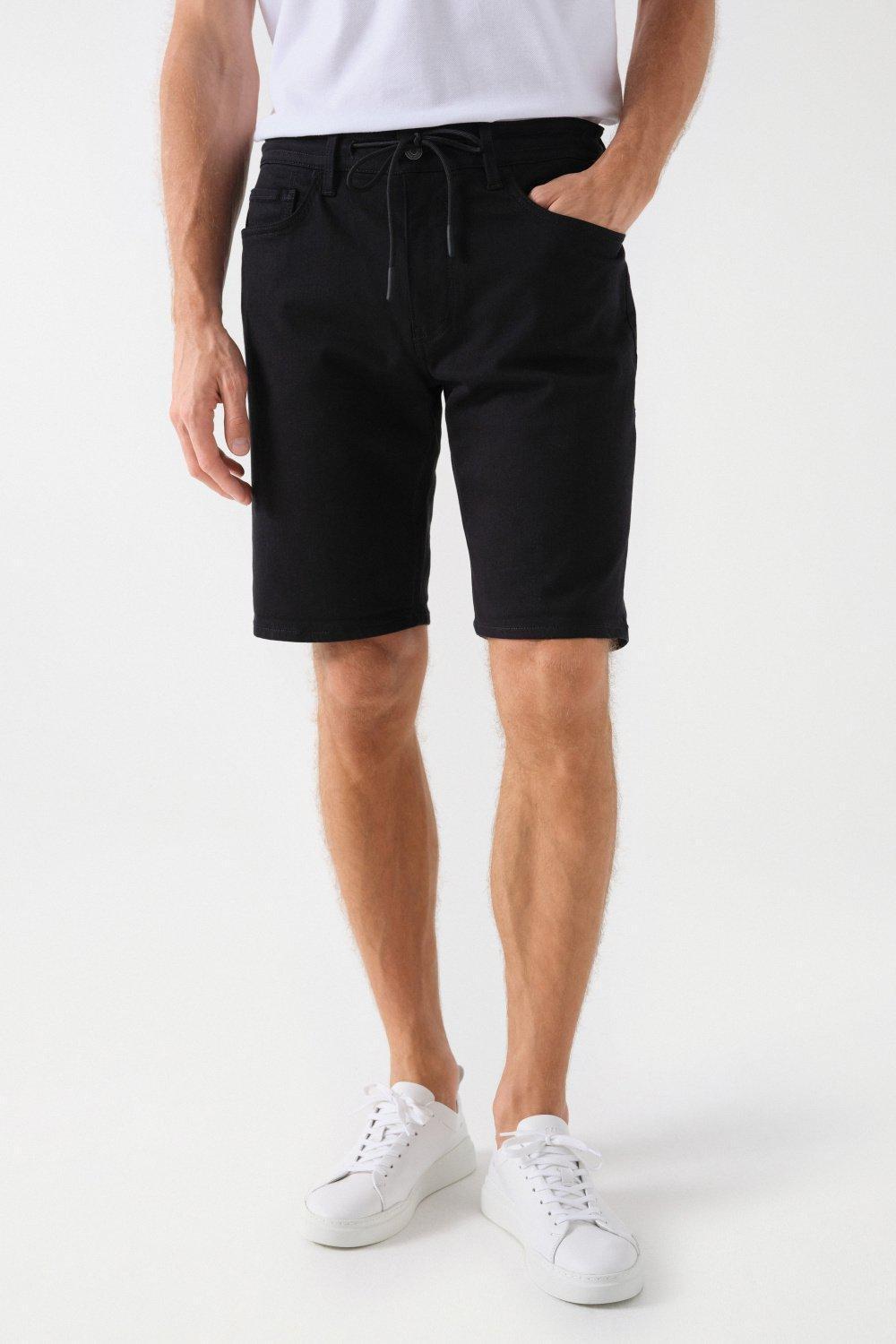 Black Low Waist Shorts, No Colour, large image number 0