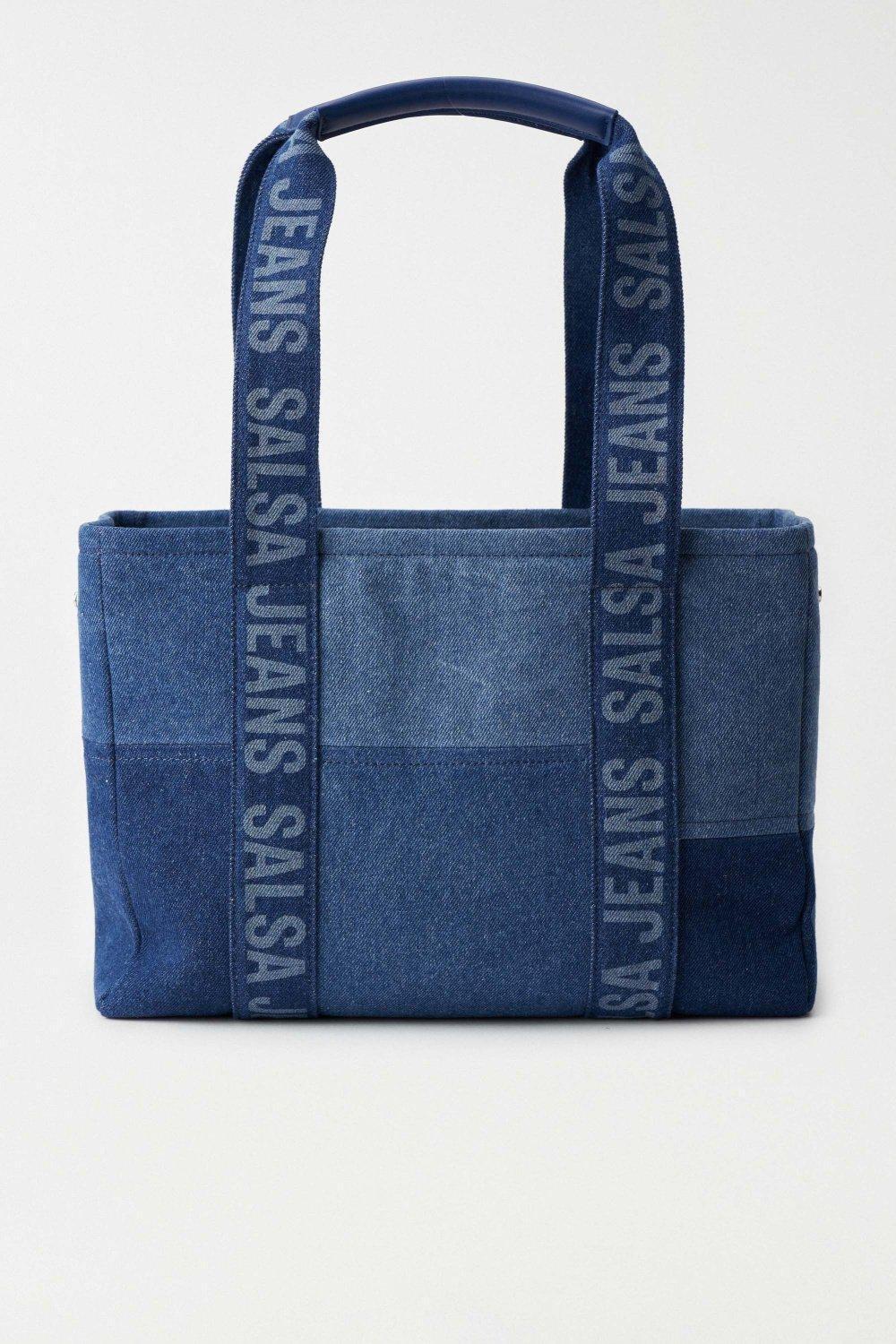 Blue Woven Handmade Tote, 2101_852, large image number 3