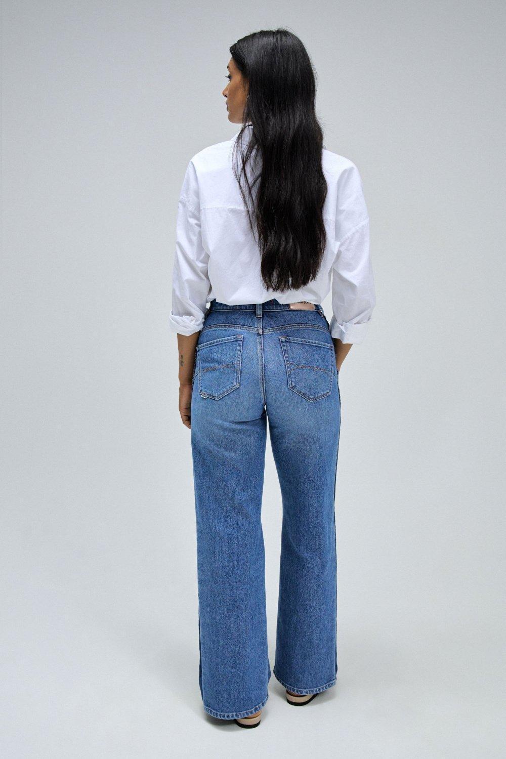 Wide-Leg Jeans, Blue, large image number 2