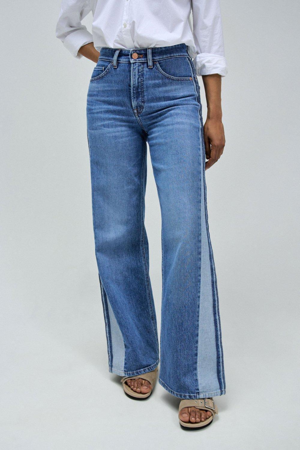 Wide-Leg Jeans, Blue, large image number 3