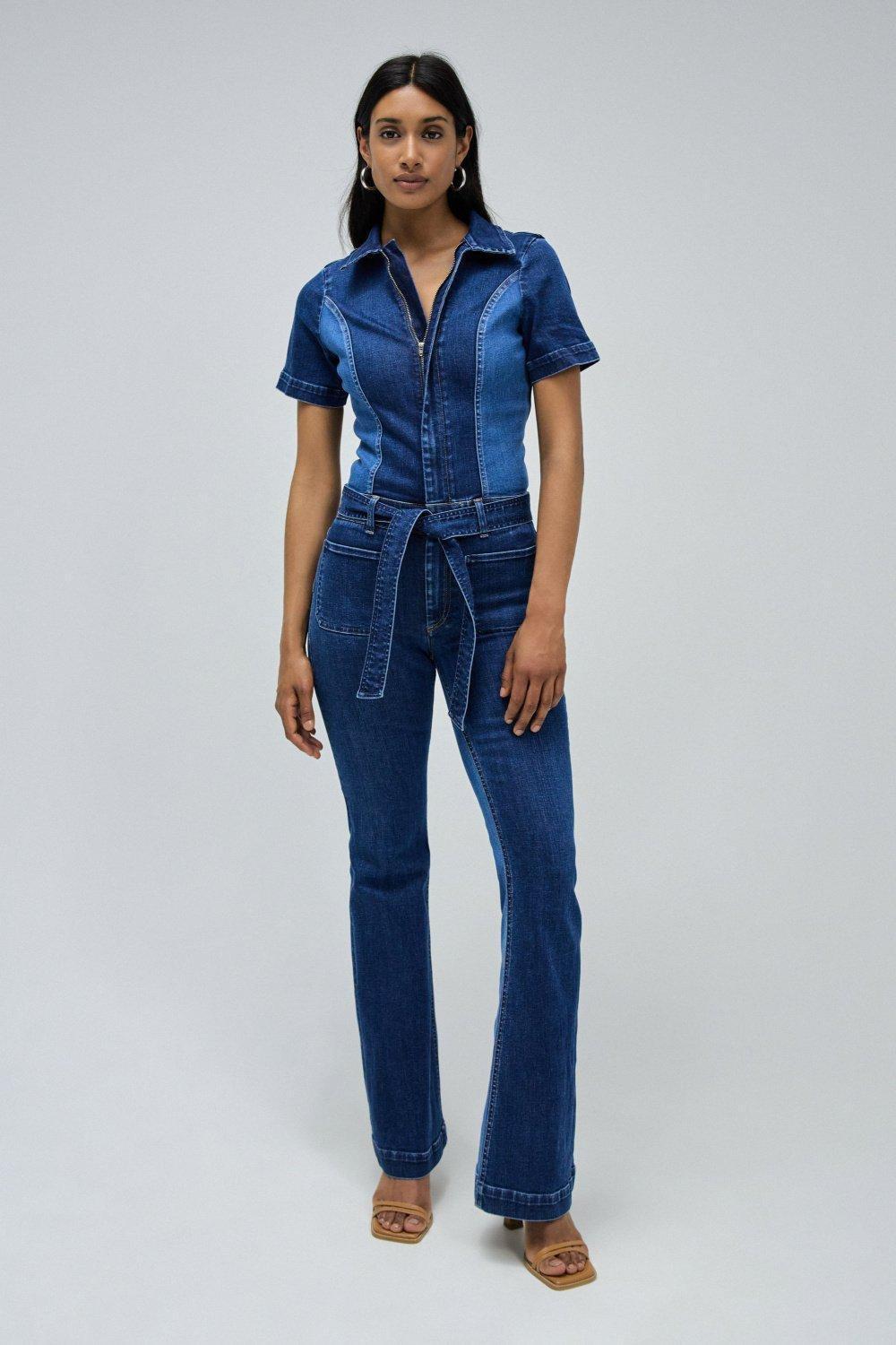 Plain Jumpsuit Casual, Navy, large image number 1