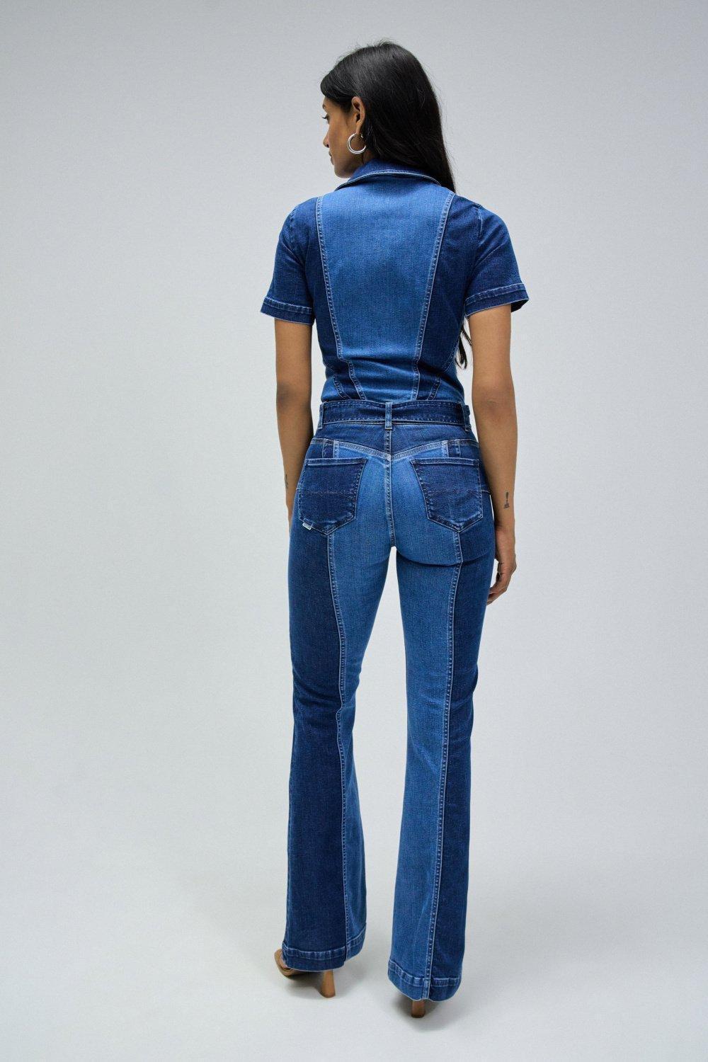 Plain Jumpsuit Casual, Navy, large image number 3