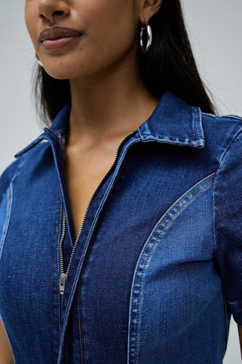 Plain Jumpsuit Casual, Navy, large image number 4