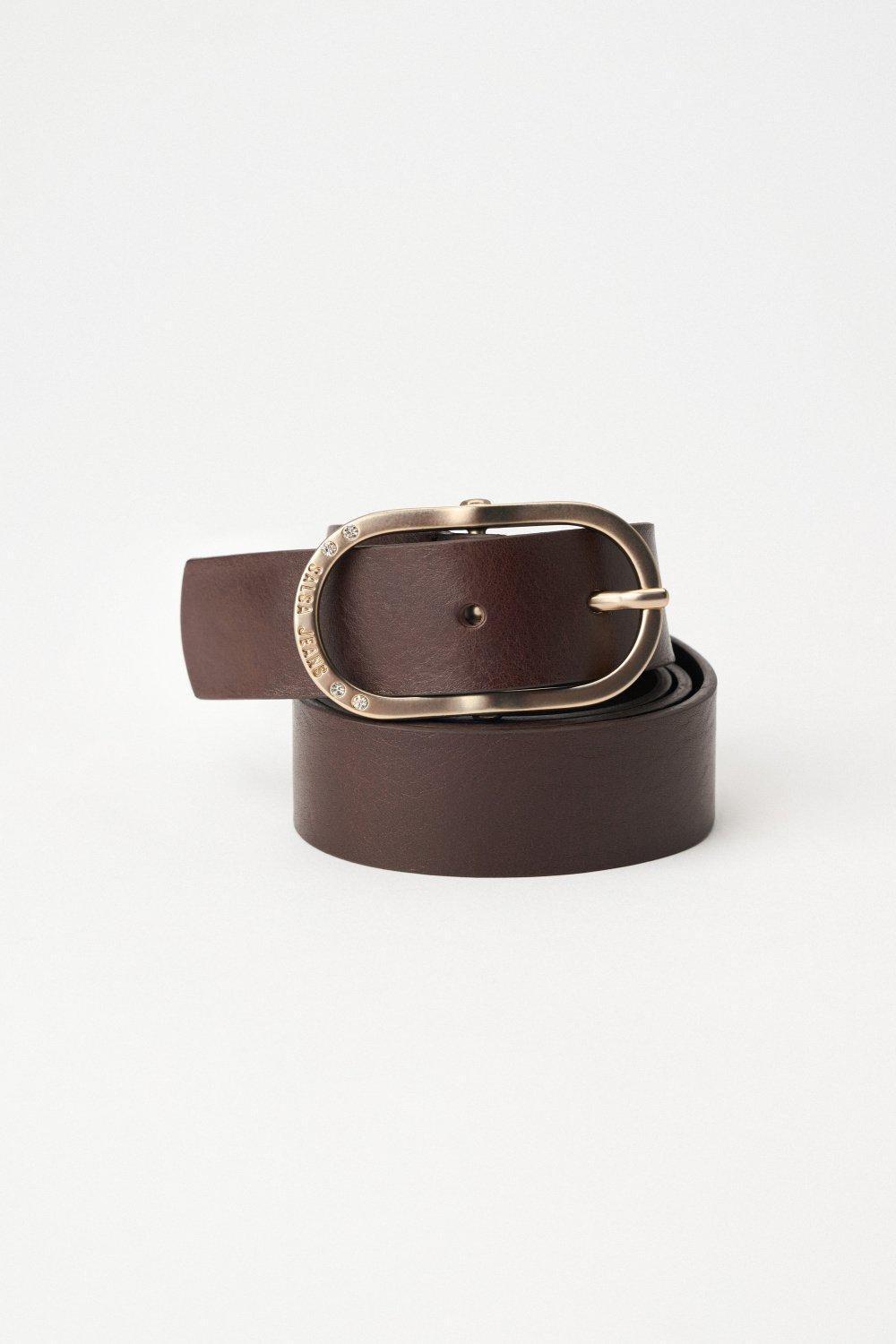 Brown Leather Belt, , large image number 2