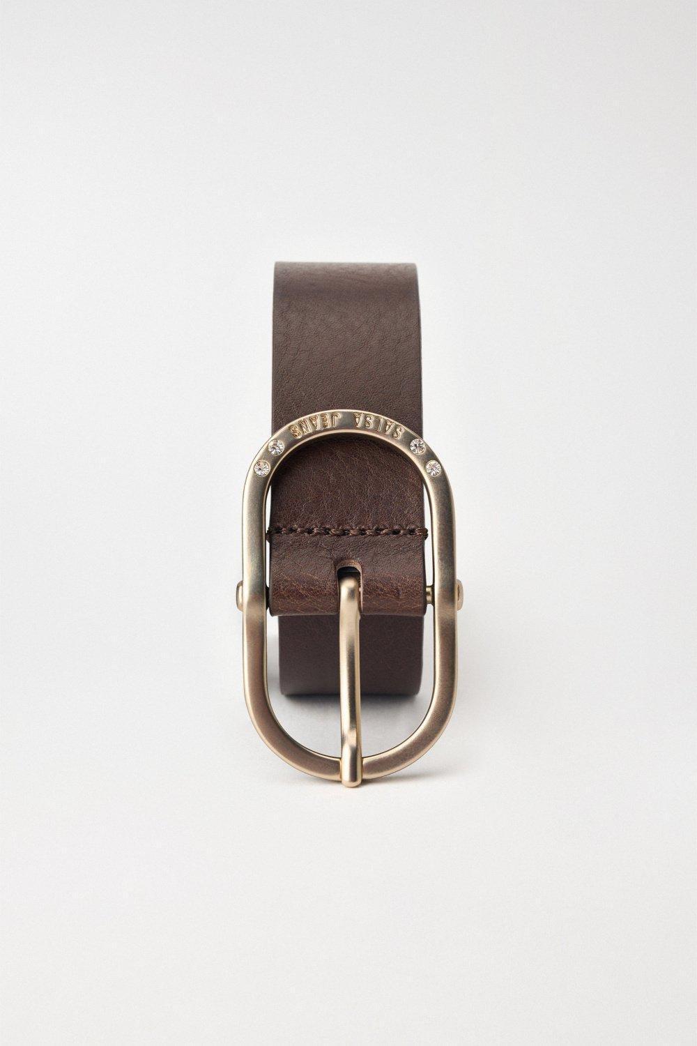 Brown Leather Belt, , large image number 3