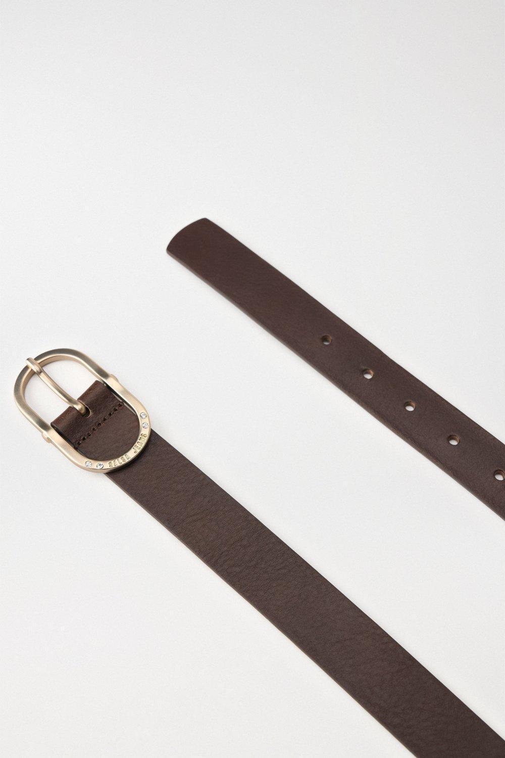 Brown Leather Belt, , large image number 4