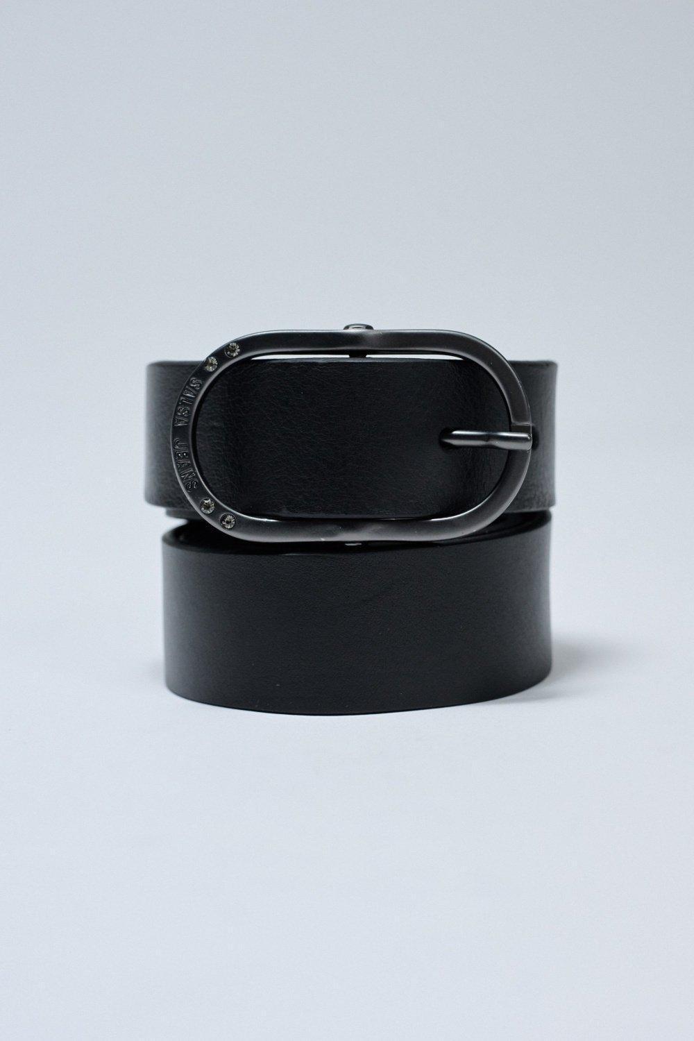 Leather Belt&nbsp;, Black, medium