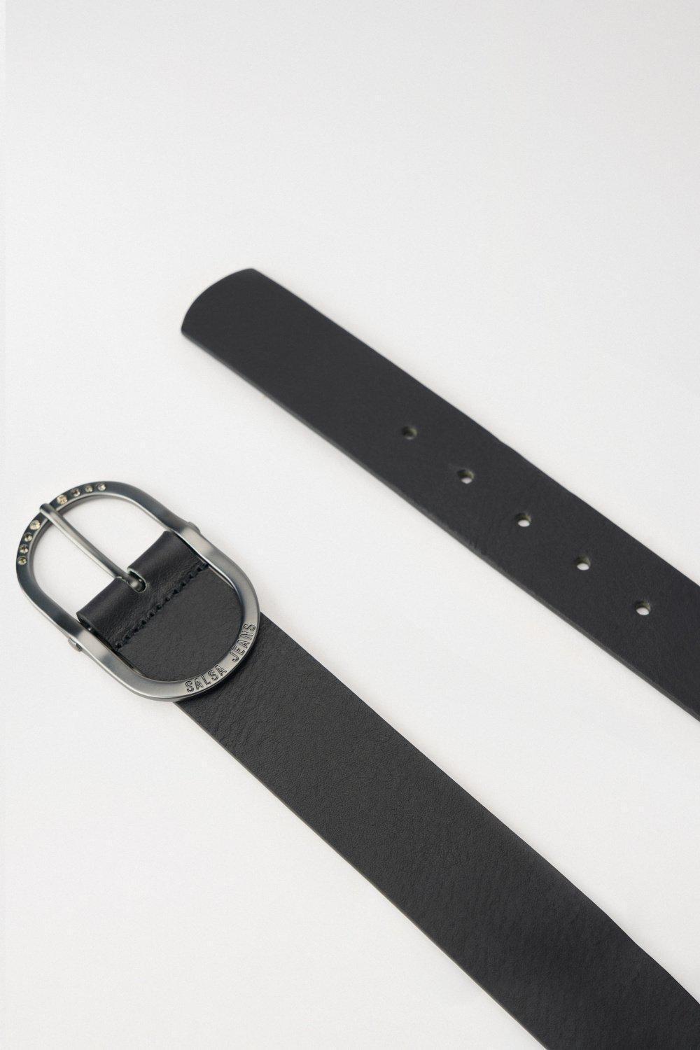 Black Leather Belt, , large image number 4
