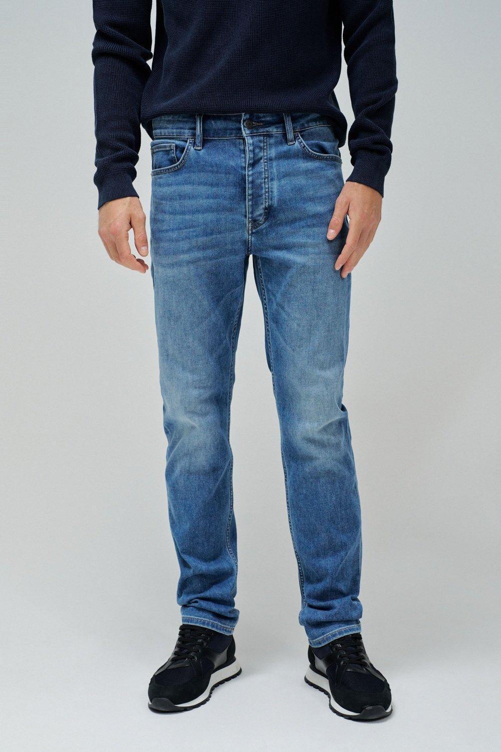 Blue REGULAR FIT COOLMAX JEANS, , medium